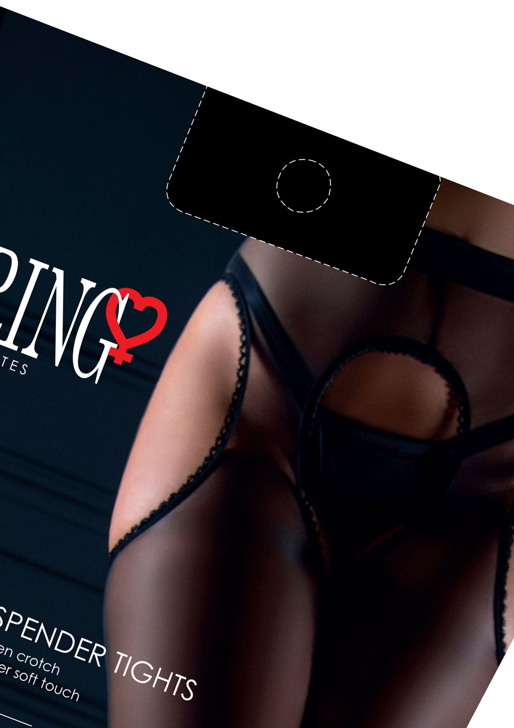 Collants jarretières noirs avec entrejambe ouverte. Touche douce et sexy. ; Zwarte jarretelkousen met open kruis. Zachte en sexy aanraking.; Black suspender tights with open crotch. Soft and sexy touch.