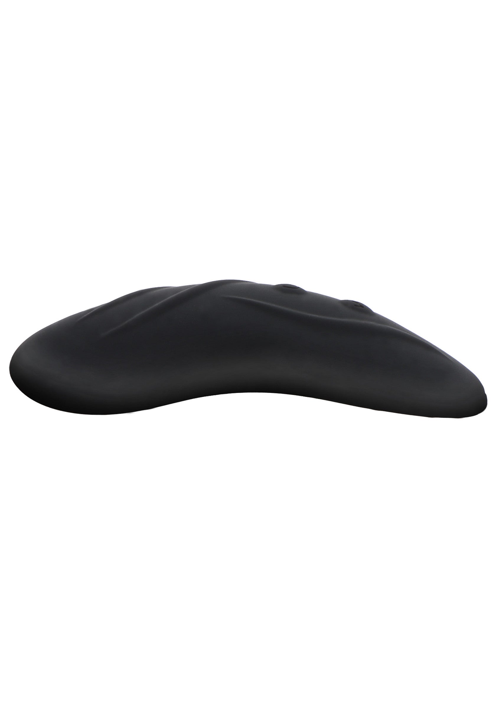 Vibromasseur noir élégant pour le plaisir solo ou en couple.; Elegante zwarte vibrator voor solo of koppel plezier.; Sleek black vibrator for solo or couple's pleasure.