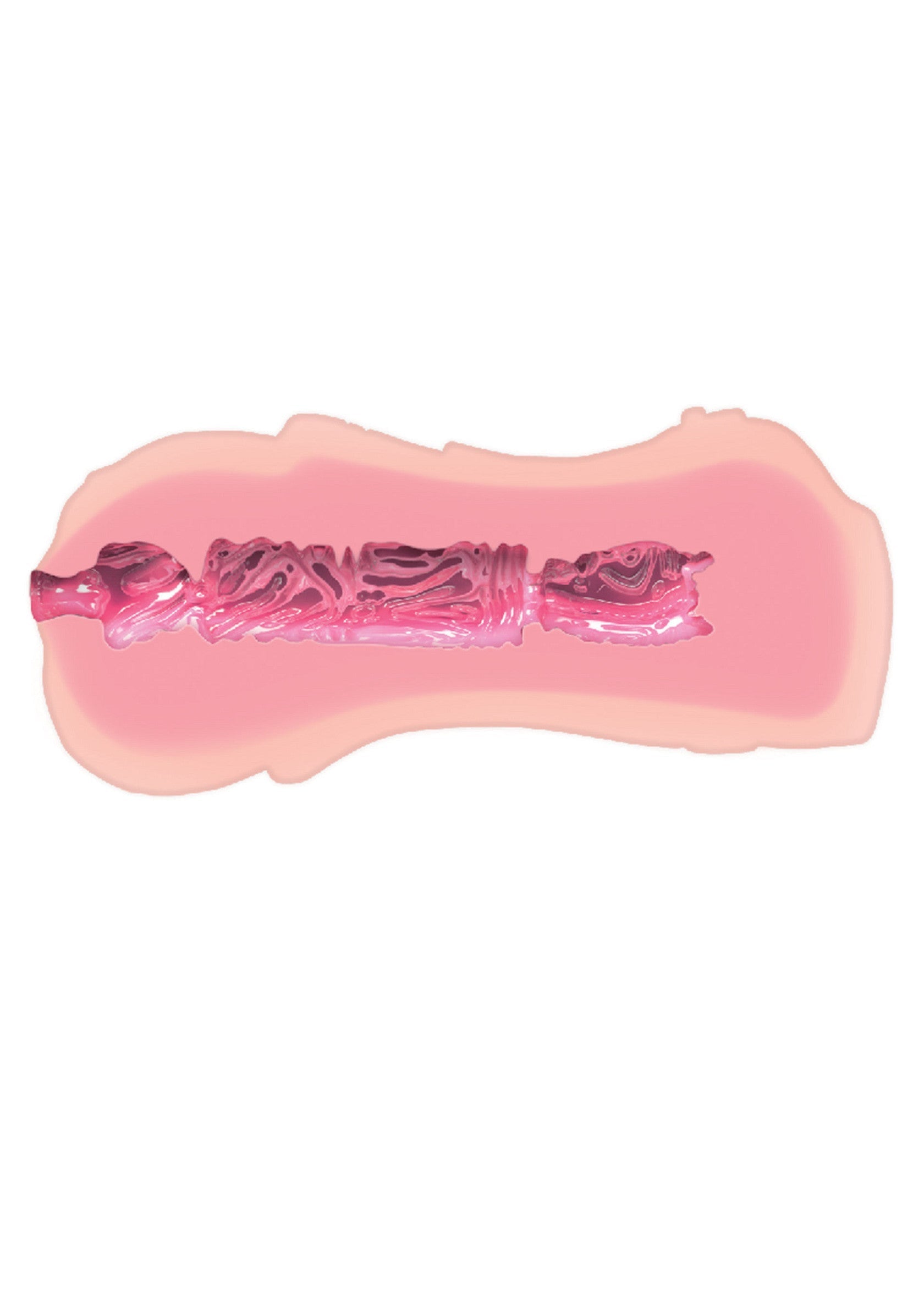 Manchon masturbatoire rose avec textures internes variées pour une expérience unique et intense. Découvrez le plaisir ultime!; Roze masturbatie sleeve met diverse interne texturen voor een unieke en intense ervaring. Ontdek het ultieme genot!; Pink masturbation sleeve with varied internal textures for a unique and intense experience. Discover ultimate pleasure!