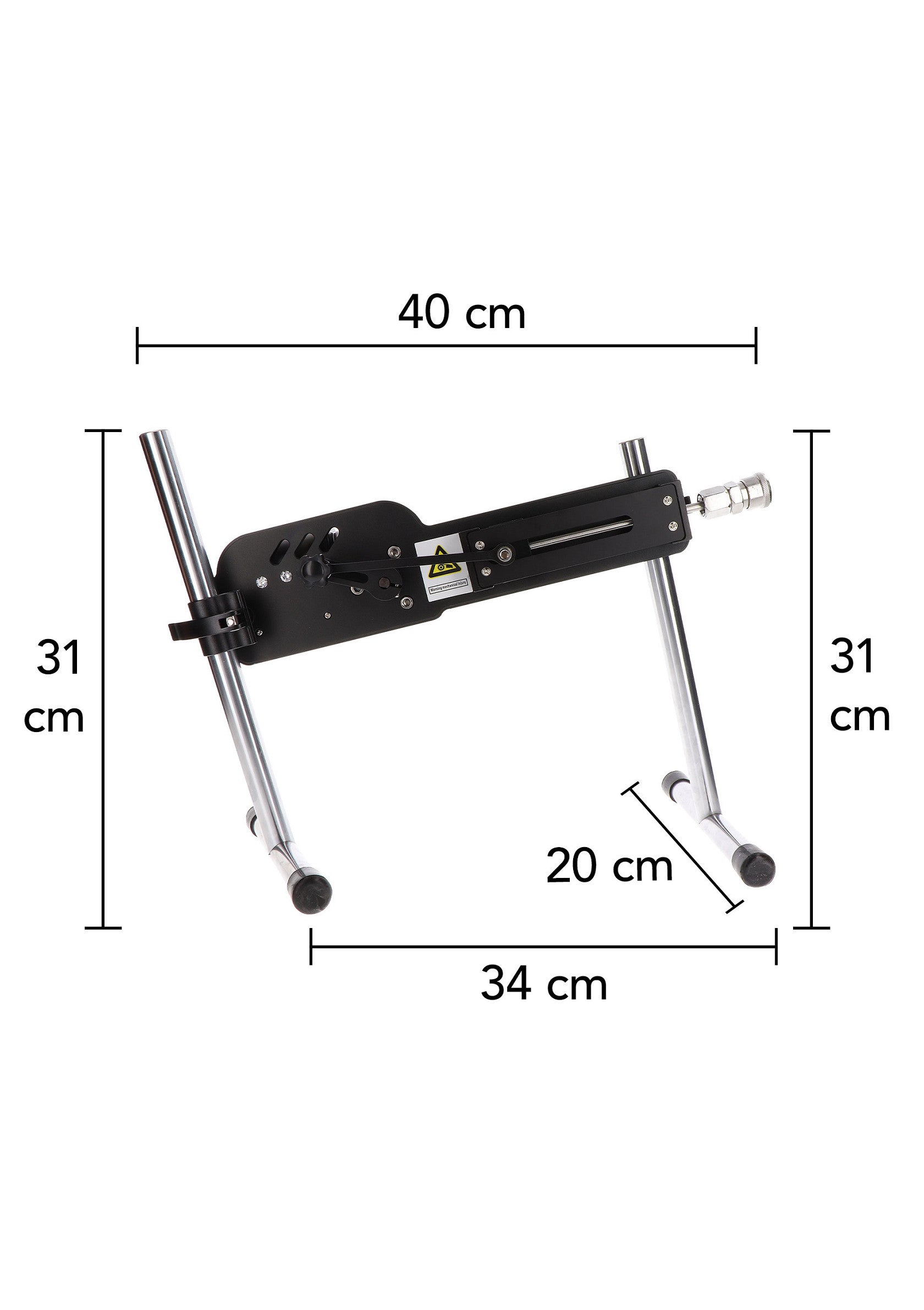 Machine à sexe avec dimensions : 40cm longueur, 31cm hauteur, 34cm largeur, 20cm profondeur.; Sexmachine met afmetingen: 40cm lengte, 31cm hoogte, 34cm breedte, 20cm diepte.; Sex machine with dimensions: 40cm length, 31cm height, 34cm width, 20cm depth.
