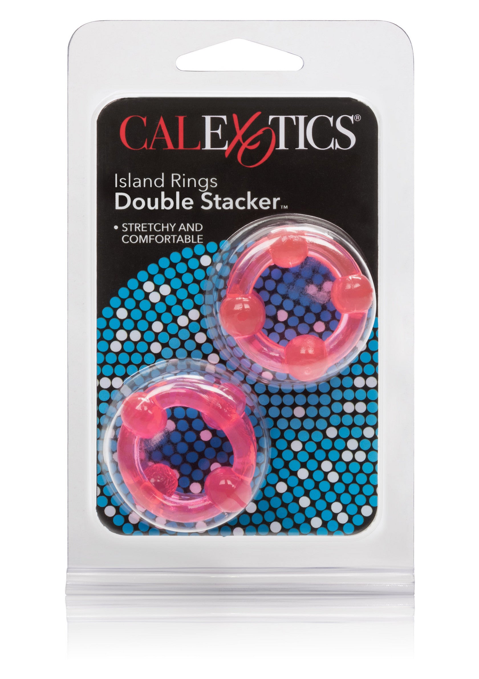 Anneaux Island Rings Double Stacker CalExotics, extensibles et confortables.; CalExotics Island Rings Double Stacker, rekbaar en comfortabel.; CalExotics Island Rings Double Stacker, stretchy and comfortable.
