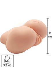 Fesses réalistes en silicone, 21cm de haut et pesant 3.2kg.; Realistische siliconen billen, 21cm hoog en 3.2kg zwaar.; Realistic silicone buttocks, 21cm tall and weighing 3.2kg.