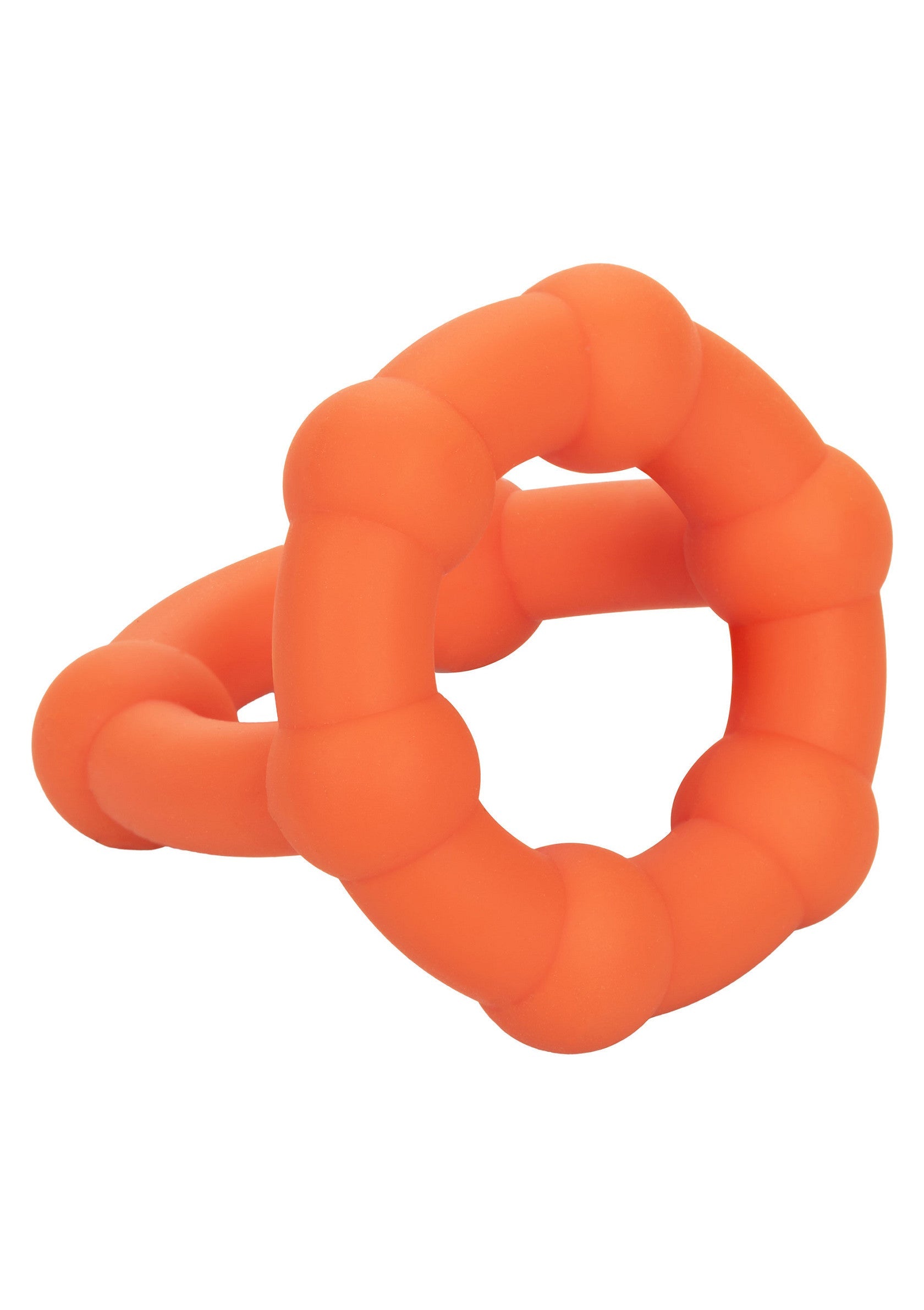 Anneaux de pénis orange texturés pour plus de plaisir et de confort.; Oranje penisringen met textuur voor extra plezier en comfort.; Textured orange cock rings for extra pleasure and comfort.