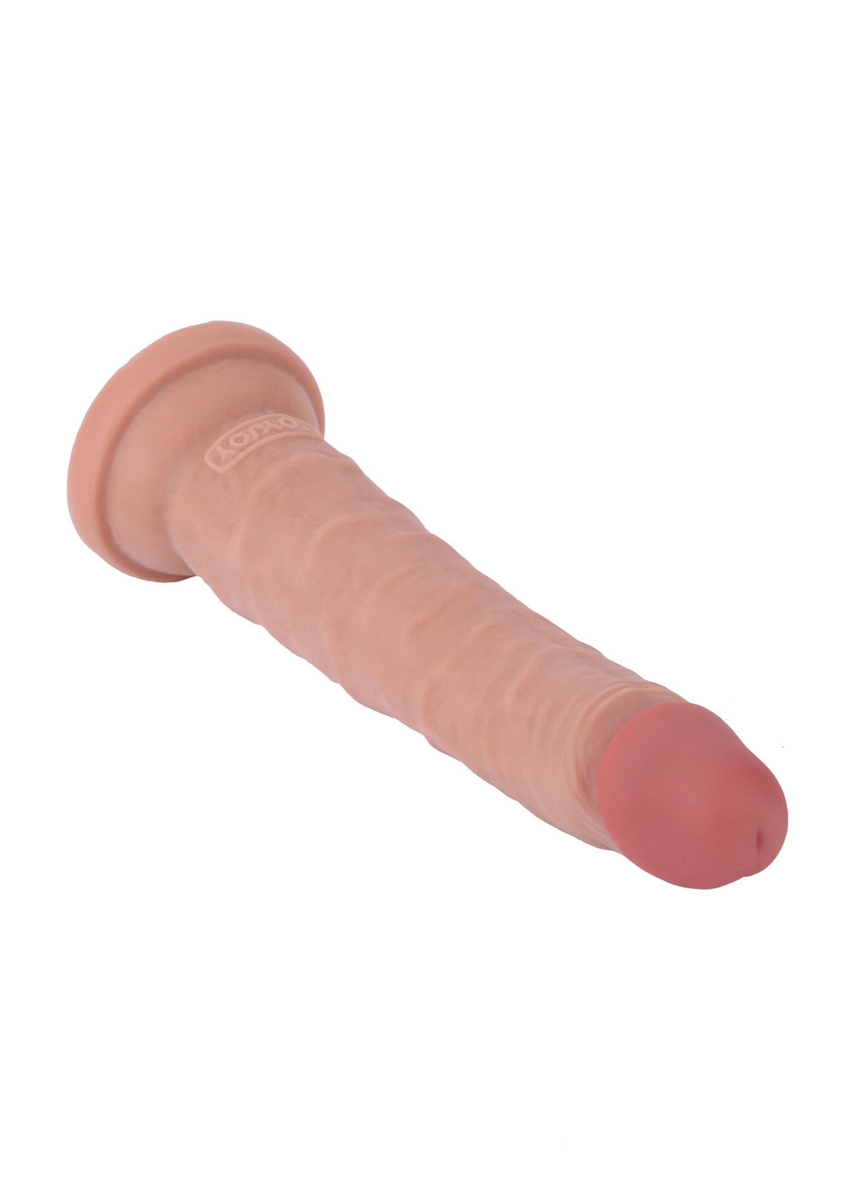 Gode réaliste texturé rose pour le plaisir solo ou en couple.; Roze realistische dildo met textuur voor solo- of koppelplezier.; Pink textured realistic dildo for solo or couple fun.