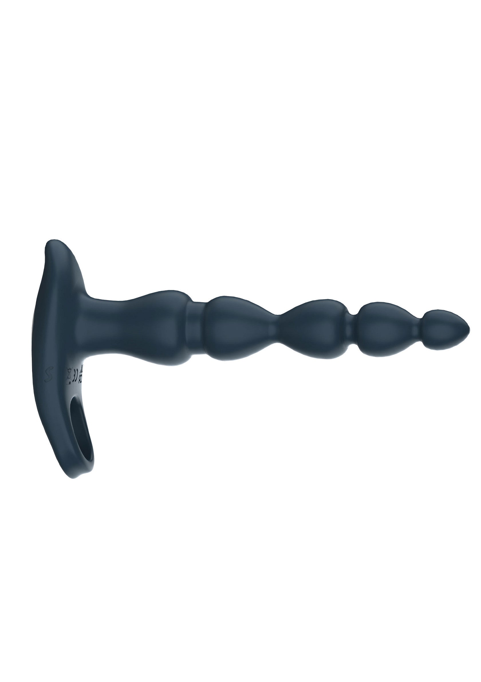 Plug anal texturé bleu marine avec poignée en T pour une expérience sensuelle et confortable.; Marineblauwe getextureerde anale plug met T-handvat voor een sensuele en comfortabele ervaring.; Navy textured anal plug with T-handle for a sensual and comfortable experience.