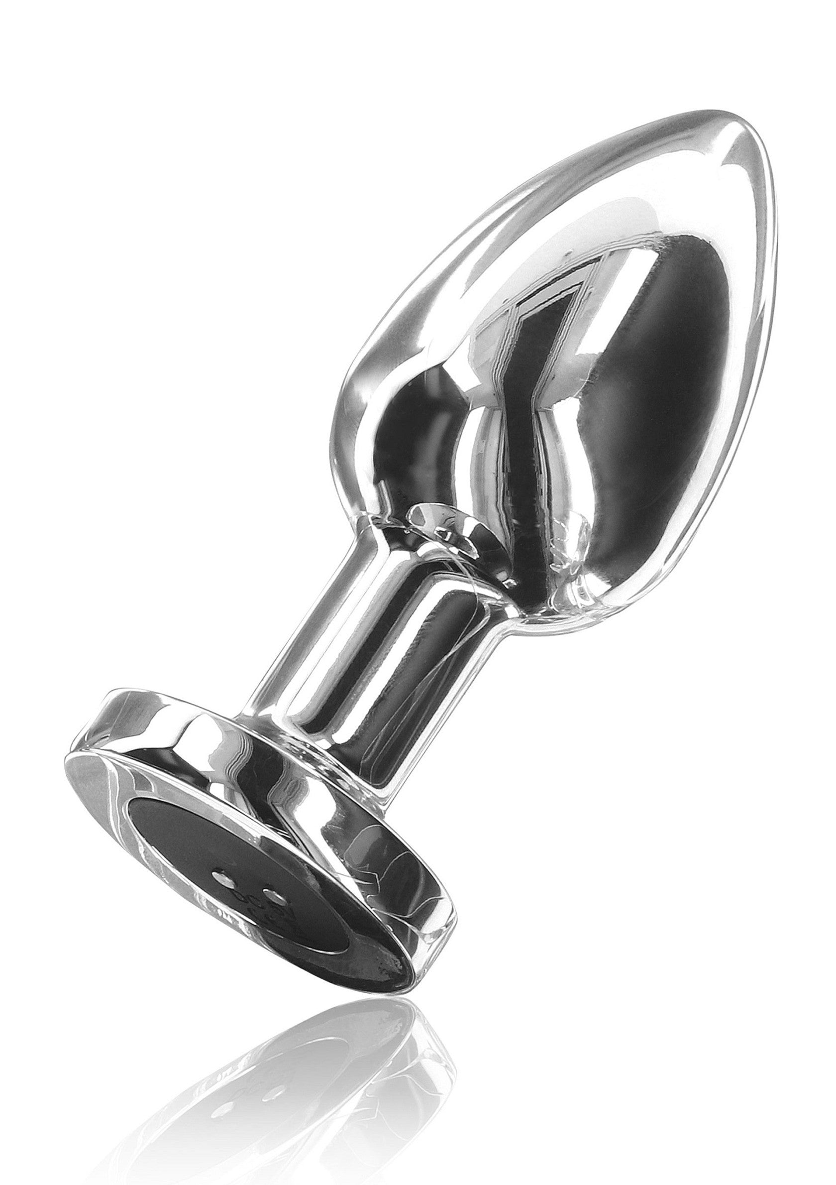 Plug anal en métal lisse pour une expérience sensuelle et luxueuse.; Gladde metalen anaalplug voor een sensuele en luxueuze ervaring.; Smooth metal anal plug for a sensual and luxurious experience.