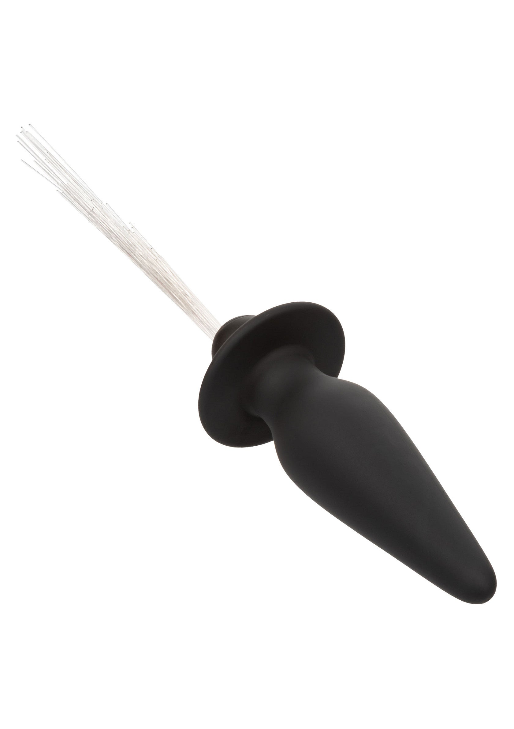 Plug anal noir avec des fibres blanches pour une stimulation unique. Explorez le plaisir avec cet accessoire original.; Zwarte anale plug met witte vezels voor een unieke stimulatie. Ontdek genot met dit originele accessoire.; Black anal plug with white fibers for unique stimulation. Explore pleasure with this original accessory.