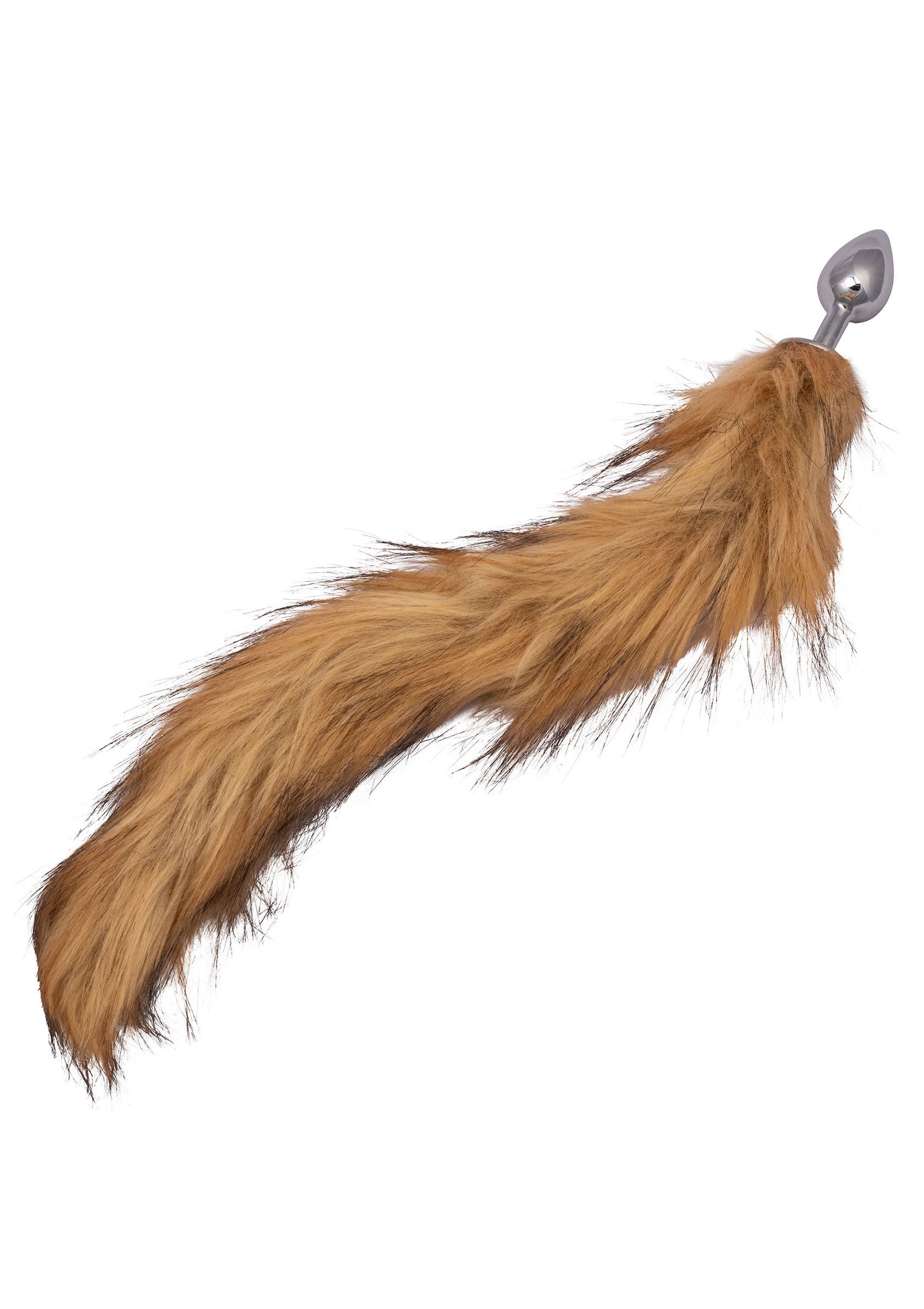 Queue de renard en fausse fourrure avec plug anal en métal pour un plaisir coquin.; Faux fur vossenstaart met metalen butt plug voor ondeugend plezier.; Faux fur fox tail with metal butt plug for kinky fun.