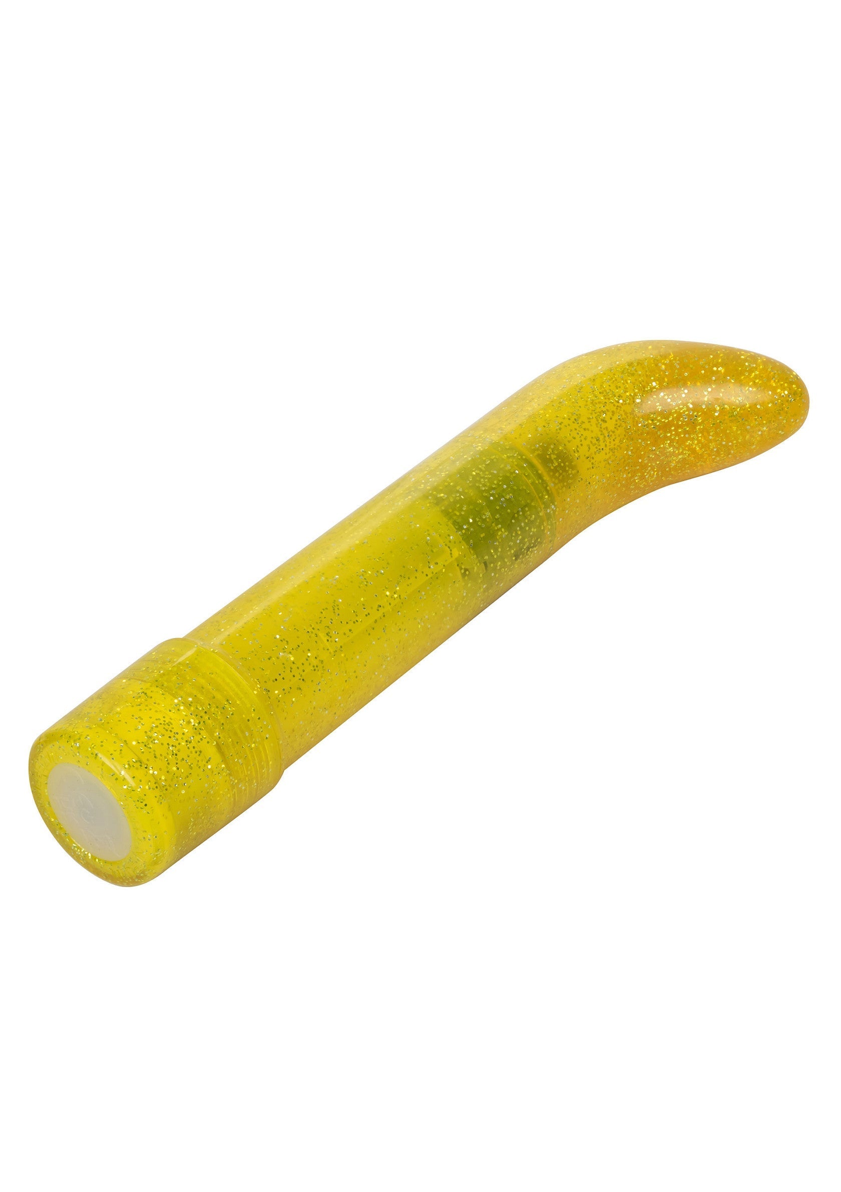 Vibromasseur jaune à paillettes pour adultes, design discret et élégant pour une expérience intime unique.; Glitters gele vibrator voor volwassenen, discreet en elegant ontwerp voor een unieke intieme ervaring.; Glitter yellow vibrator for adults, discreet and elegant design for a unique intimate experience.