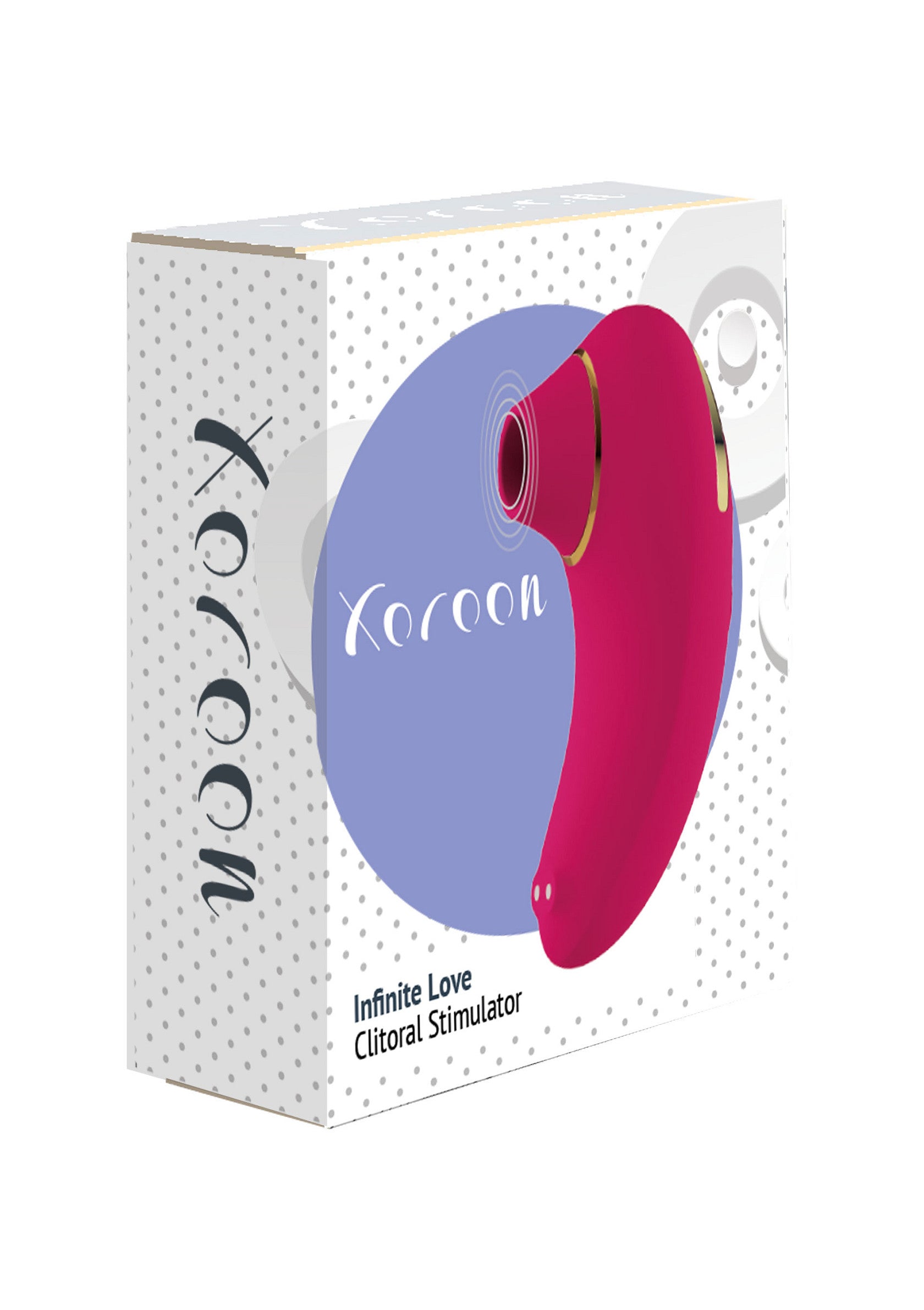 Stimulateur clitoridien Koroon Infinite Love pour des sensations intenses et un plaisir infini.; Koroon Infinite Love clitorisstimulator voor intense sensaties en oneindig genot.; Koroon Infinite Love clitoral stimulator for intense sensations and infinite pleasure.