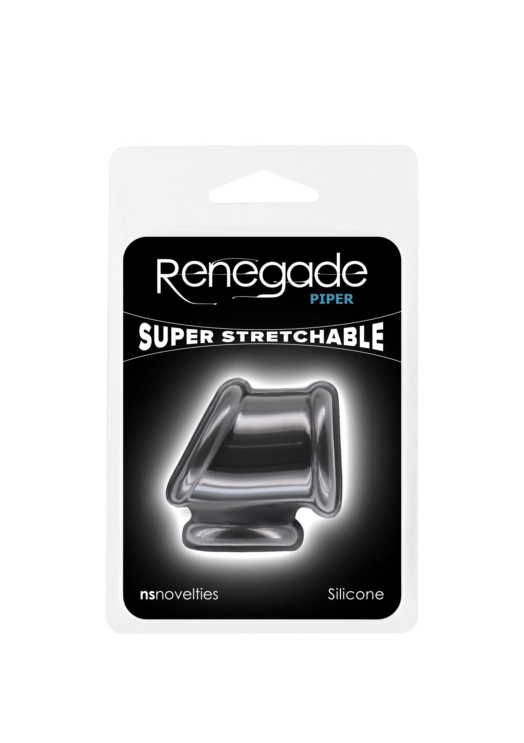Renegade Piper : anneau pénien super extensible en silicone.; Renegade Piper: super rekbare penisring van siliconen.; Renegade Piper: super stretchable silicone cock ring.