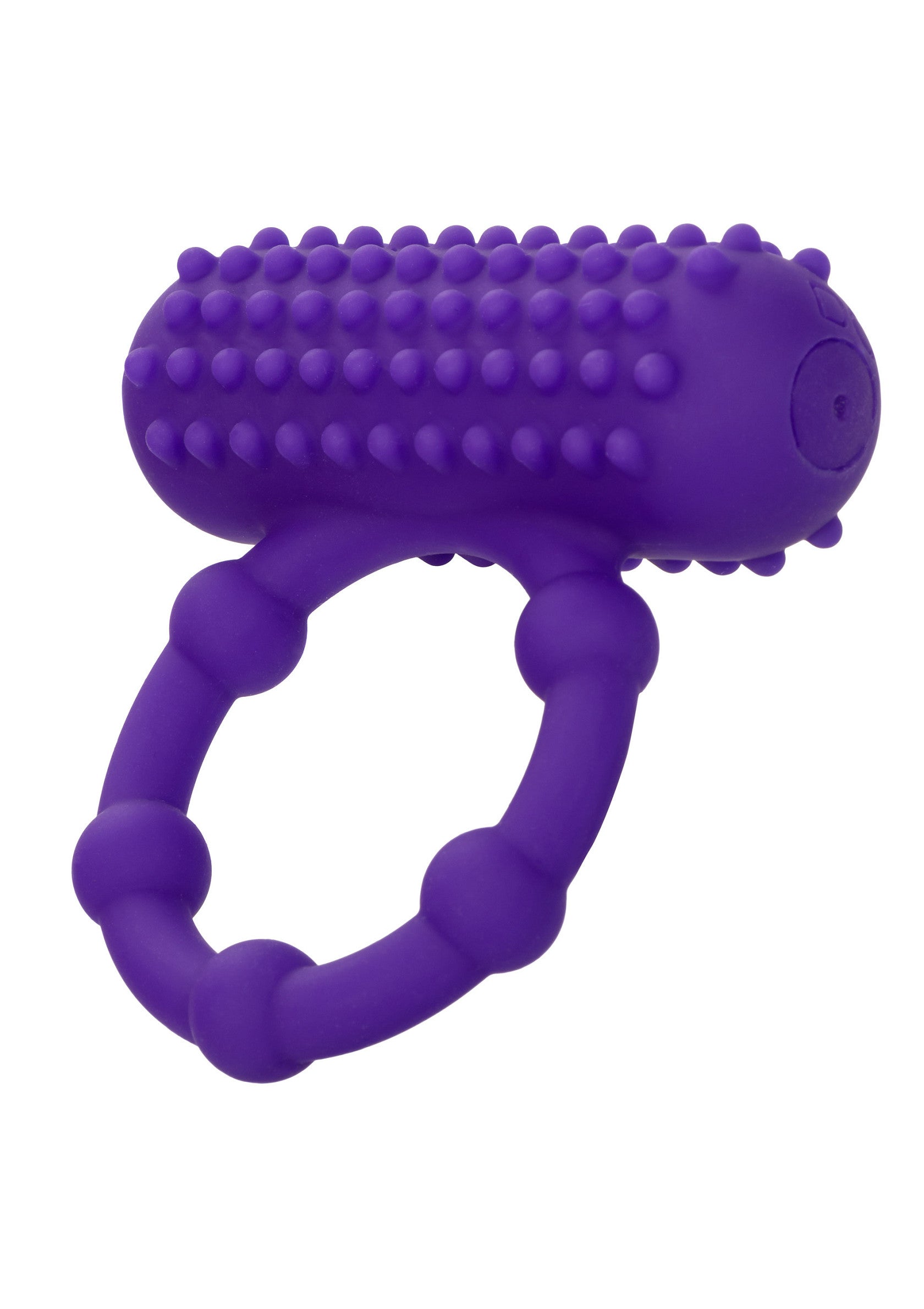 Anneau vibrant violet texturé pour une stimulation intense et un plaisir accru.; Paarse vibrerende ring met textuur voor intense stimulatie en meer plezier.; Purple textured vibrating cock ring for intense stimulation and enhanced pleasure.