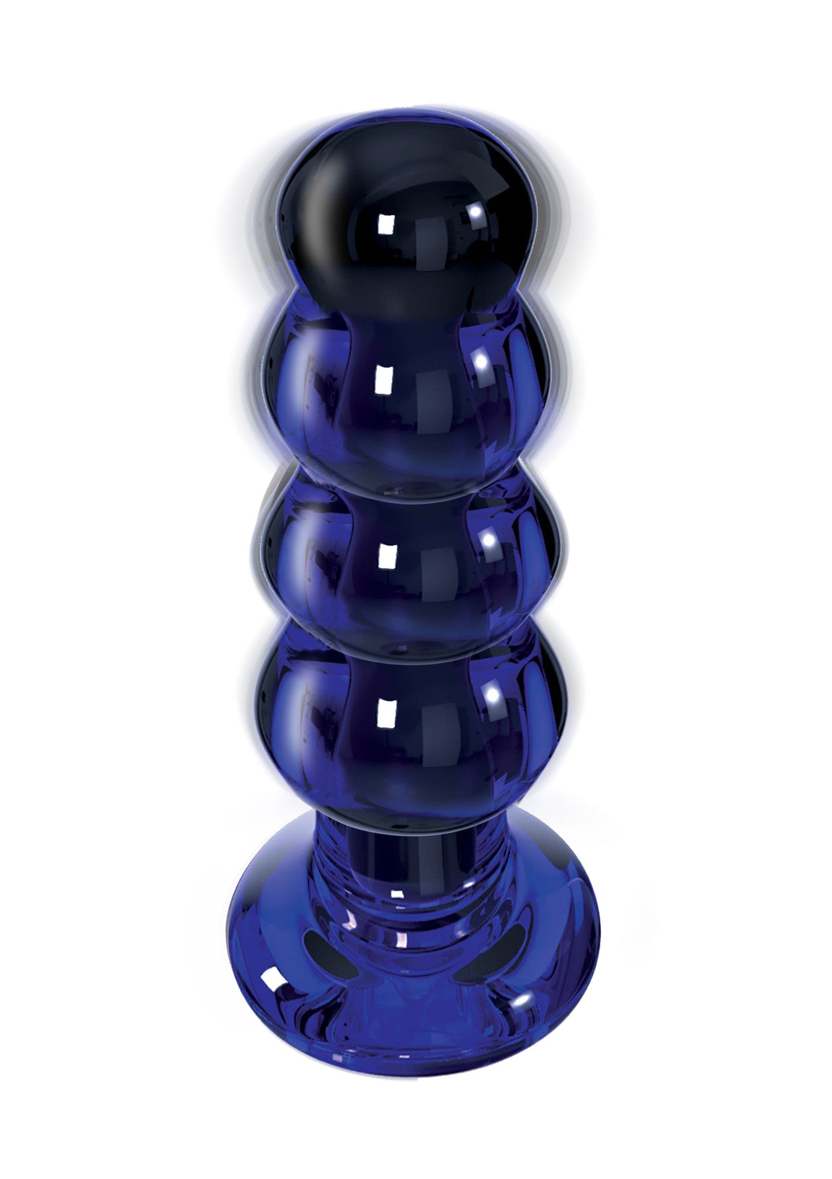 Plug anal en verre bleu foncé. Plaisir et sensualité assurés !; Donkerblauwe glazen anale plug. Gegarandeerd plezier en sensualiteit!; Dark blue glass anal plug. Pleasure and sensuality guaranteed!