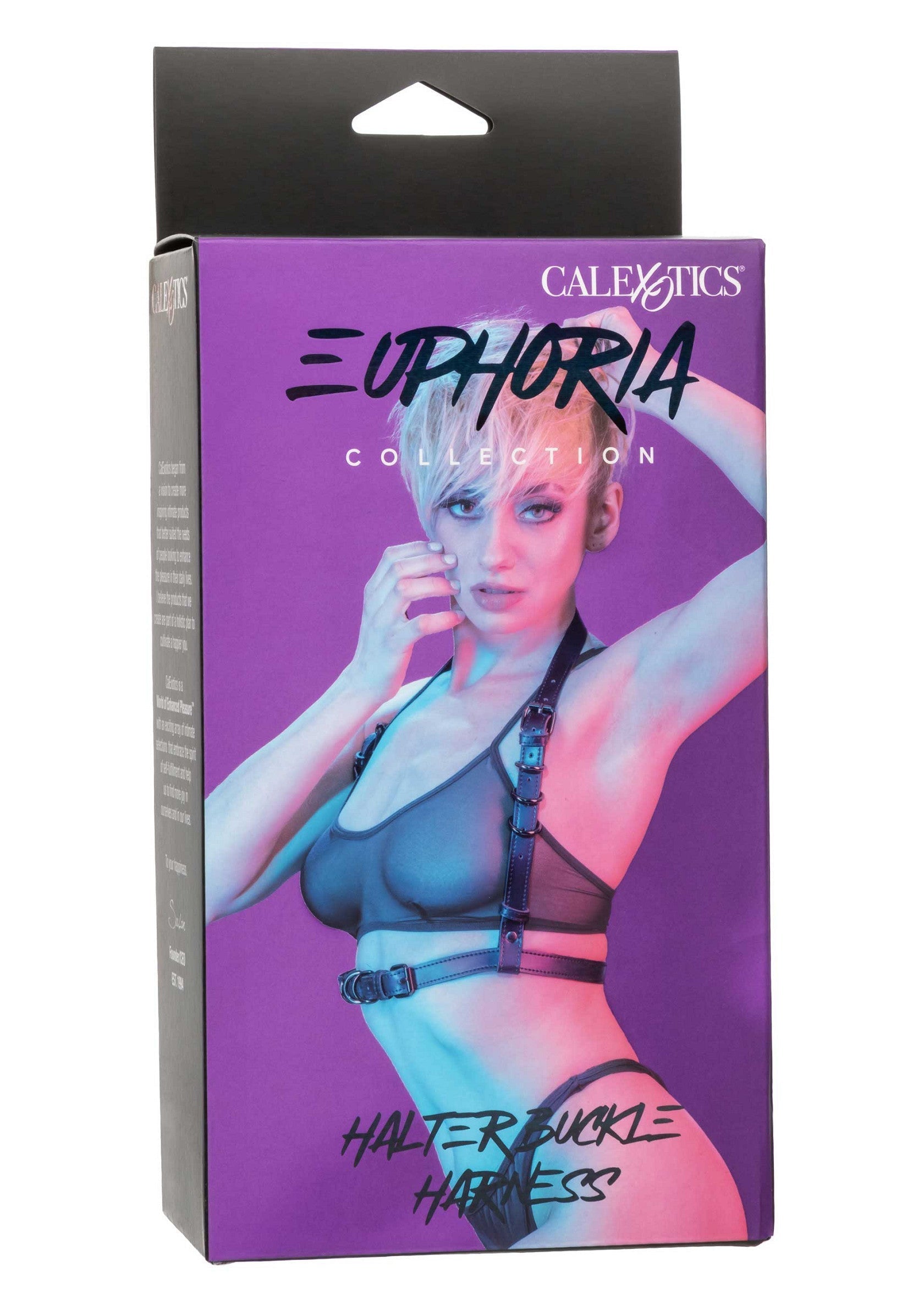 Harnais Halter Buckle Euphoria Collection CalExotics : accessoire de lingerie audacieux et séduisant.; CalExotics Euphoria Collection Halter Buckle Harnas: gedurfde en verleidelijke lingerie accessoire.; CalExotics Euphoria Collection Halter Buckle Harness: bold and alluring lingerie accessory.