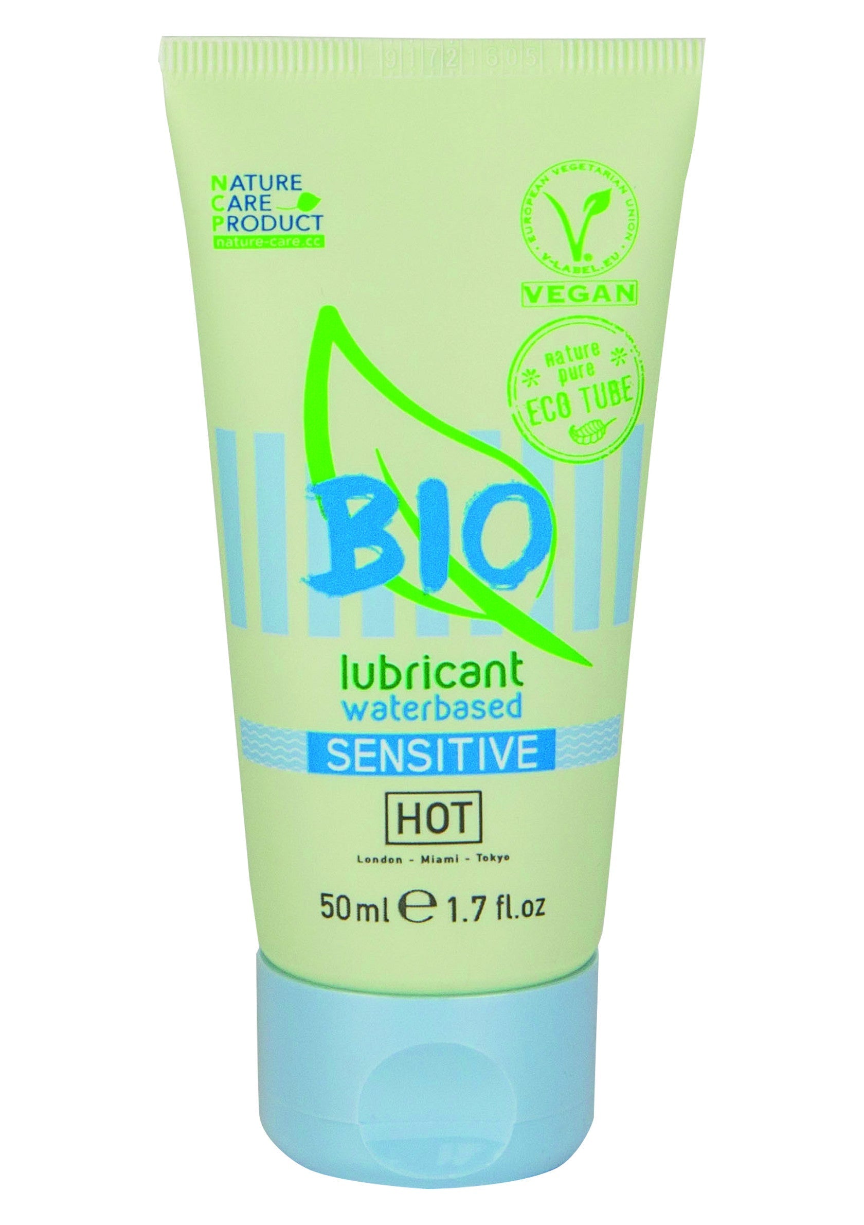 Lubrifiant bio, à base d'eau, pour peaux sensibles. Idéal pour un plaisir tout en douceur! Tube 50ml.; Biologisch glijmiddel op waterbasis, voor gevoelige huid. Ideaal voor zacht genot! Tube van 50 ml.; Organic, water-based lubricant for sensitive skin. Great for smooth pleasure! 50ml tube.
