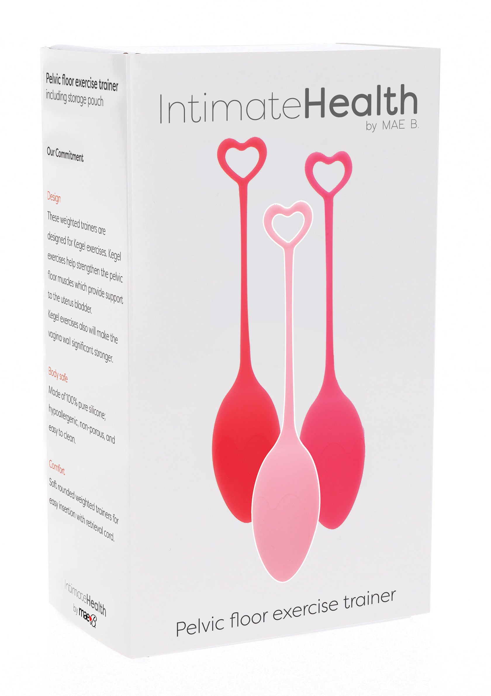 Entraîneur de plancher pelvien IntimateHealth par MAE B. Renforcez vos muscles pelviens en toute discrétion.; IntimateHealth bekkenbodem trainer van MAE B. Versterk je bekkenbodemspieren discreet en effectief.; IntimateHealth Pelvic floor exercise trainer by MAE B. Strengthen your pelvic floor muscles discreetly.