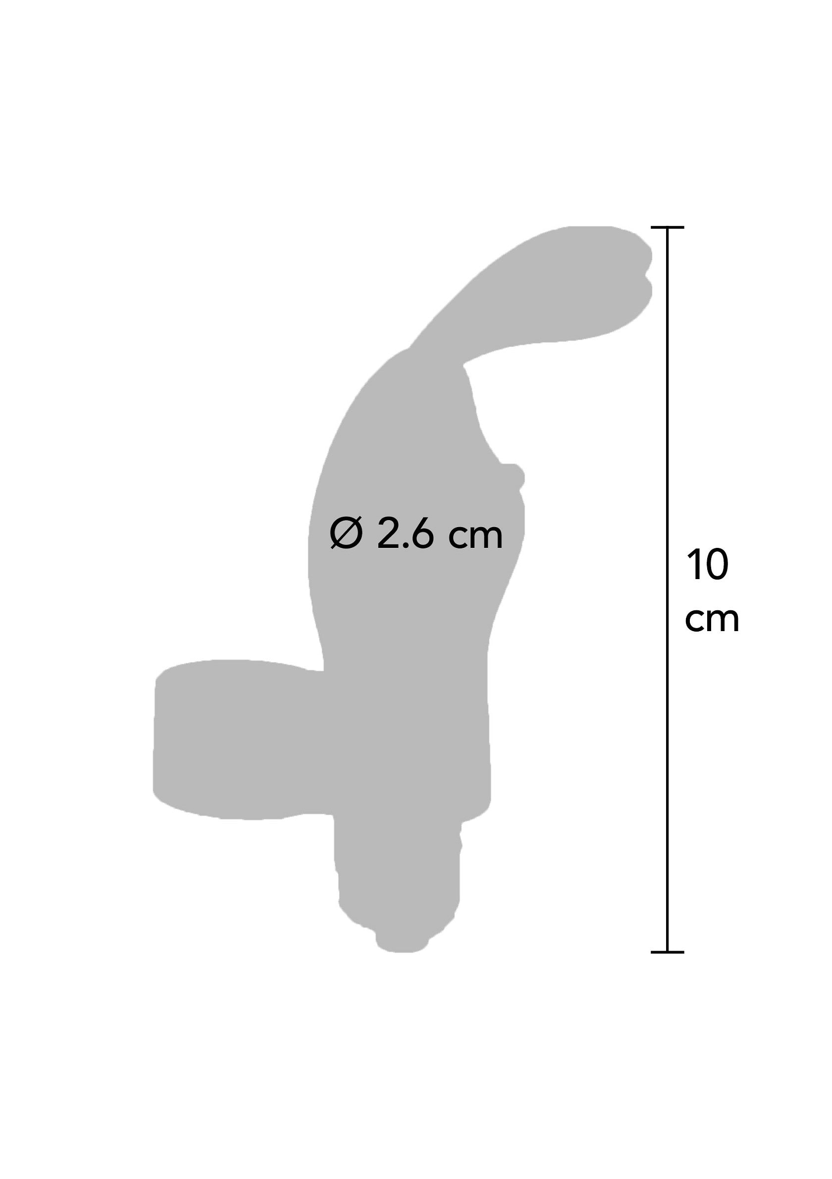 Dimensions du produit: 10 cm de haut et 2,6 cm de diamètre.; Productafmetingen: 10 cm hoog en 2,6 cm diameter.; Product dimensions: 10 cm height and 2.6 cm diameter.