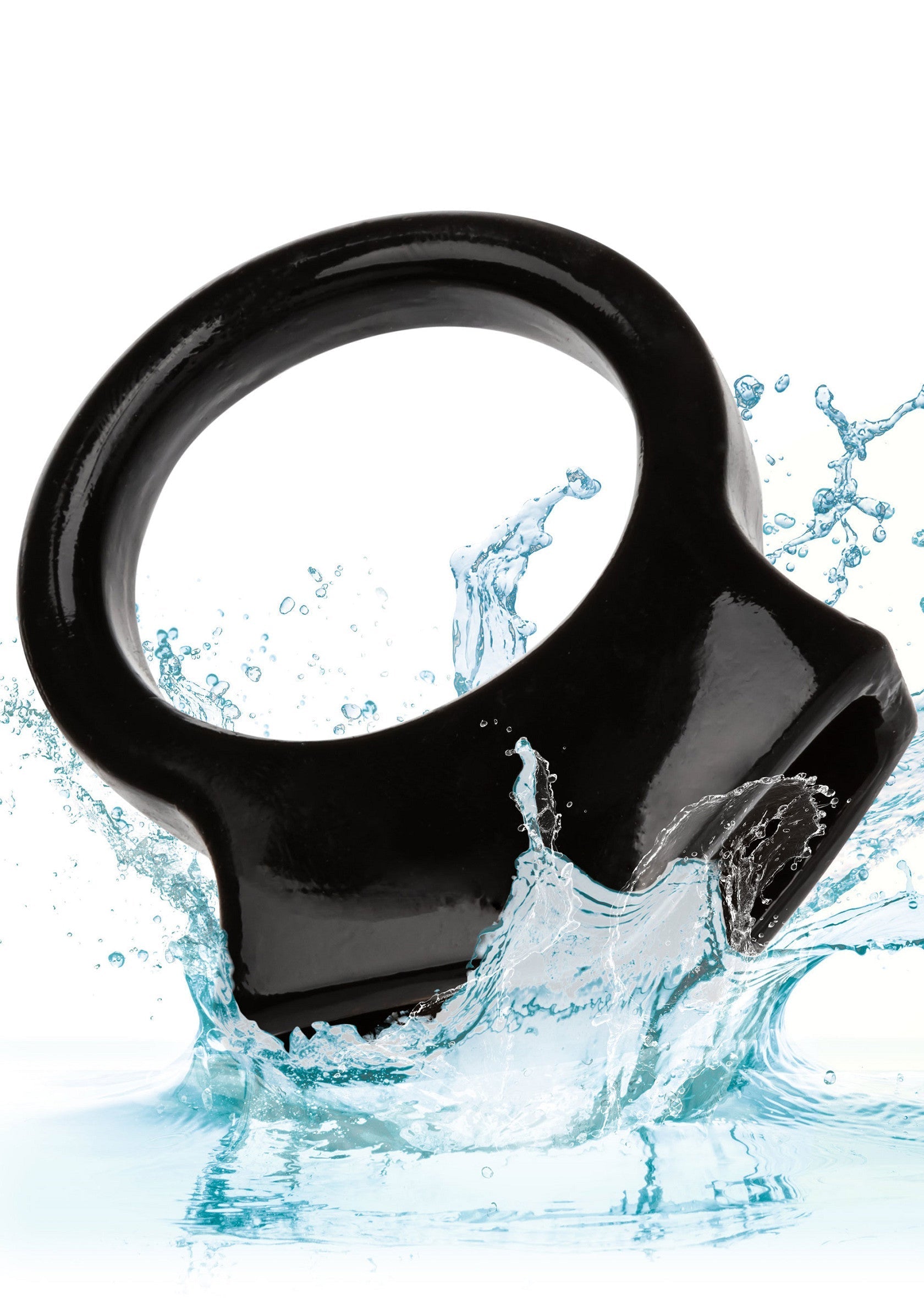 Anneau pénien noir résistant à l'eau pour une performance améliorée et des sensations intenses.; Zwarte, waterbestendige penisring voor verbeterde prestaties en intense sensaties.; Black, water-resistant cock ring for enhanced performance and intense sensations.