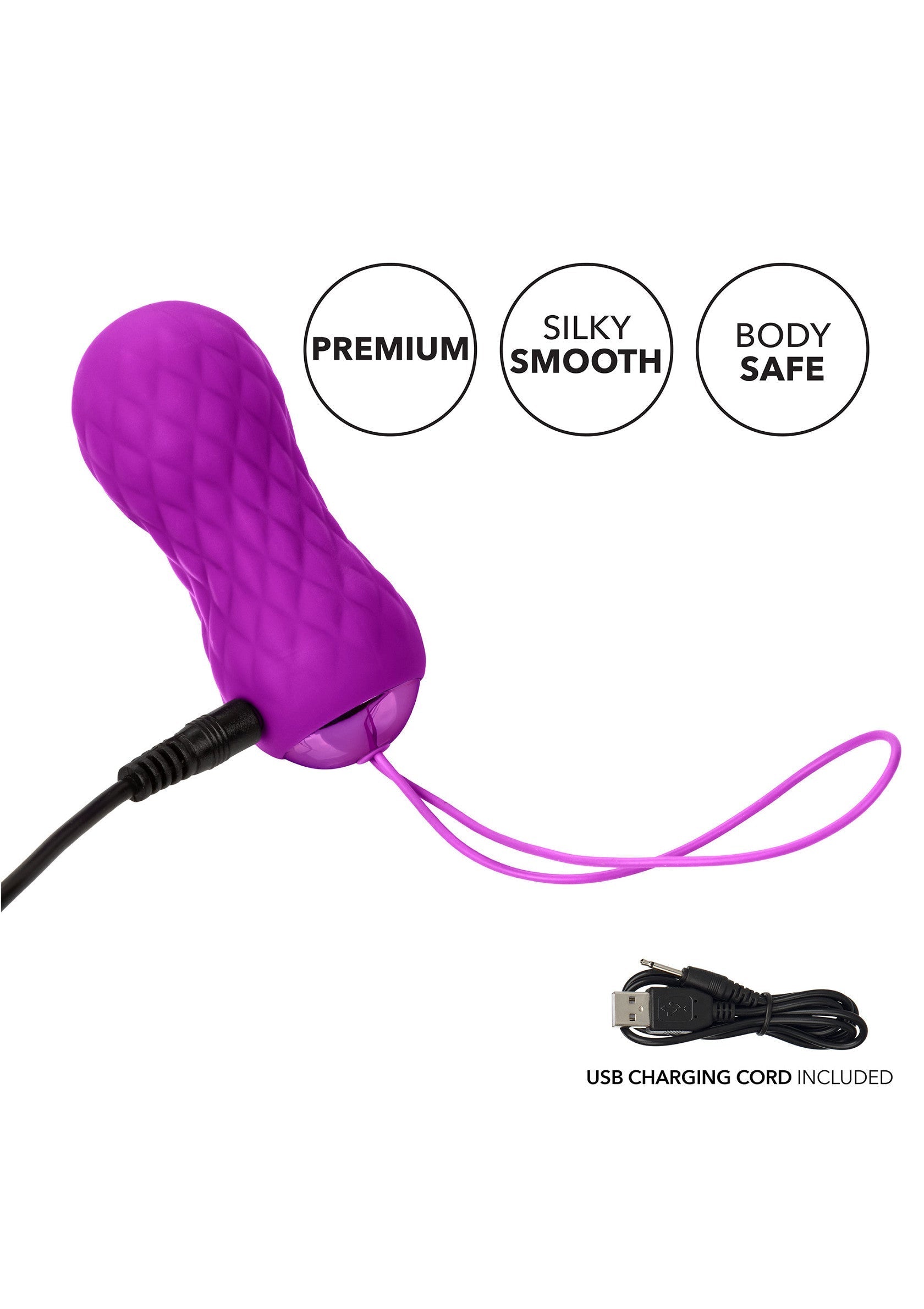Masseur personnel violet rechargeable USB, doux et sûr pour le corps.; Paarse USB oplaadbare persoonlijke stimulator, zacht en veilig voor het lichaam.; Purple USB rechargeable personal massager, silky smooth and body safe.