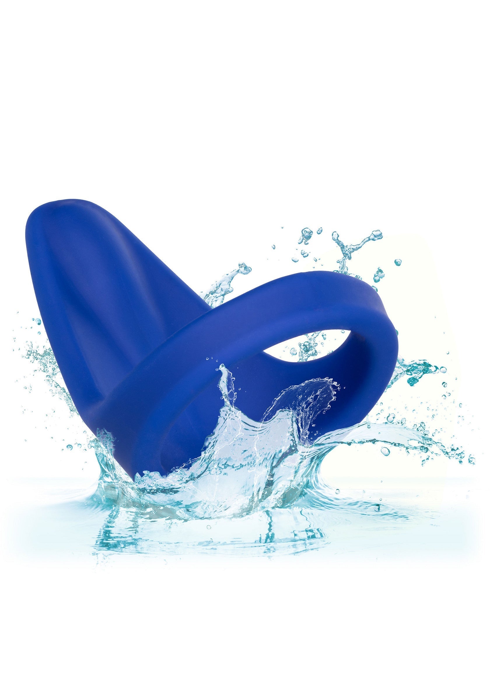 Anneau pénien bleu étanche pour des plaisirs intenses et durables.; Waterdichte blauwe penisring voor intens en langdurig plezier.; Waterproof blue cock ring for intense, long-lasting pleasure.