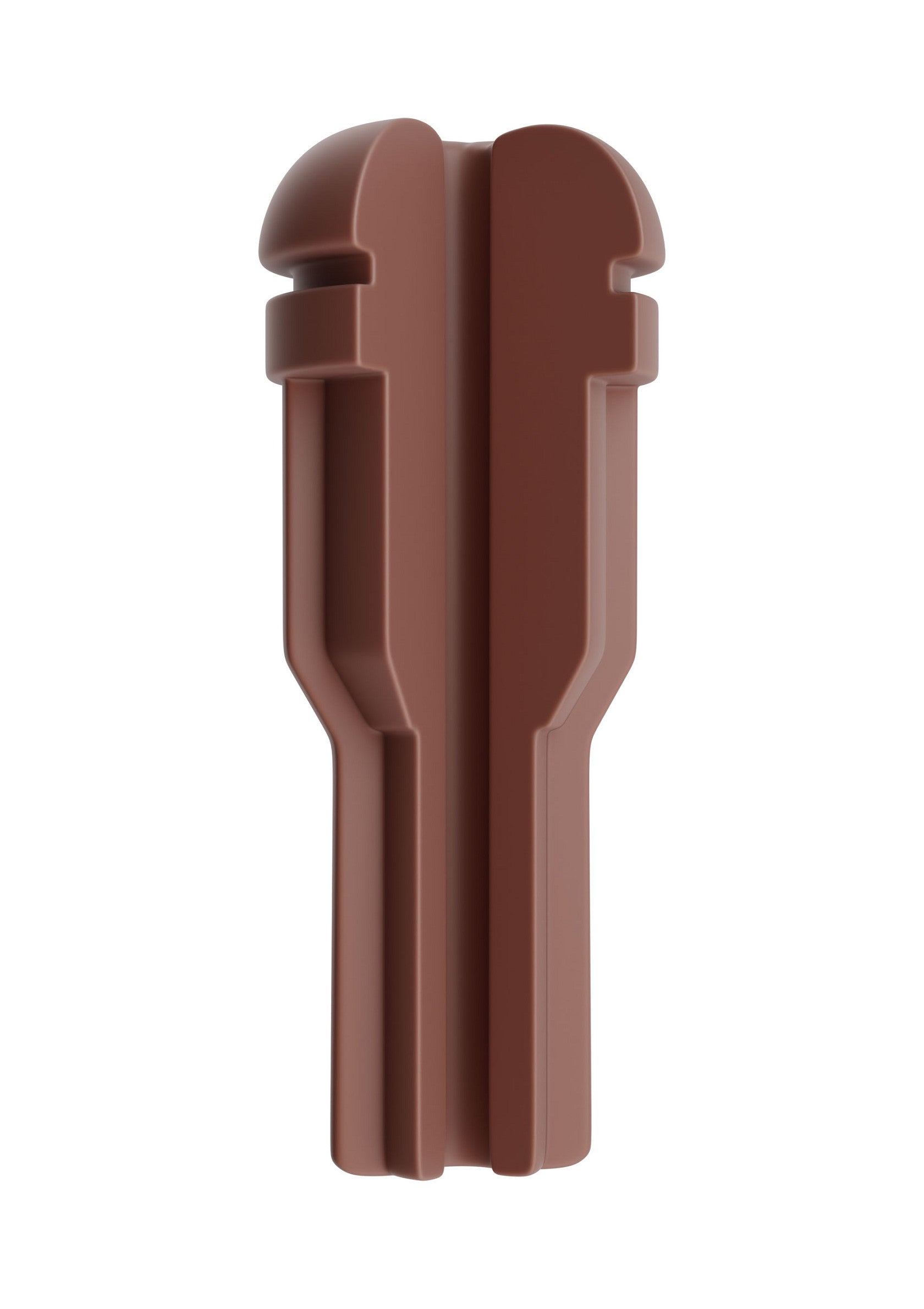 Cheville en plastique marron pour fixation, divers usages possibles.; Bruine plastic plug voor bevestiging, diverse toepassingen mogelijk.; Brown plastic plug for fixing, various possible uses.
