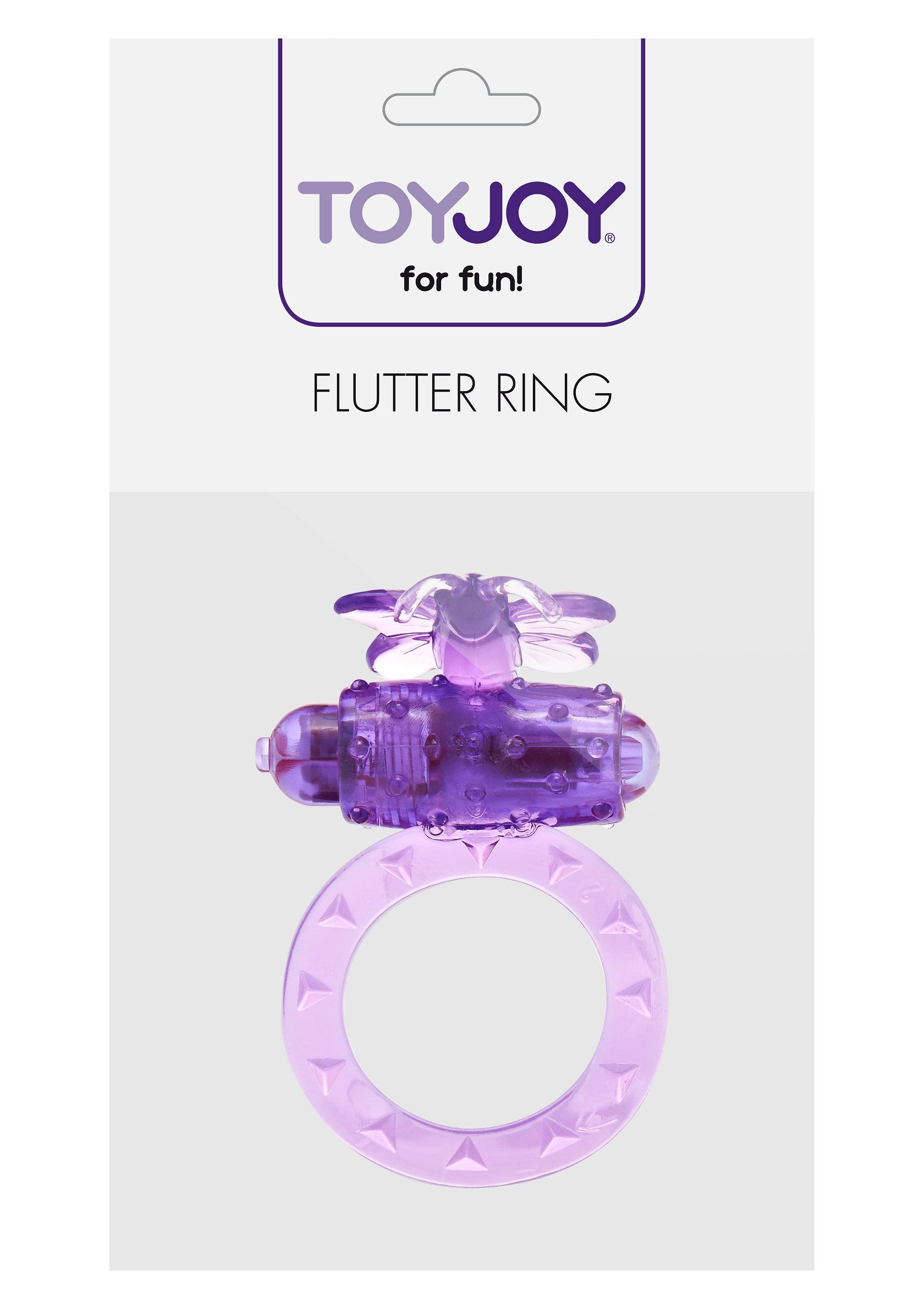 Anneau vibrant ToyJoy Flutter Ring pour plus de plaisir!; ToyJoy Flutter Ring vibrerende ring voor extra plezier!; ToyJoy Flutter Ring vibrating ring for extra pleasure!