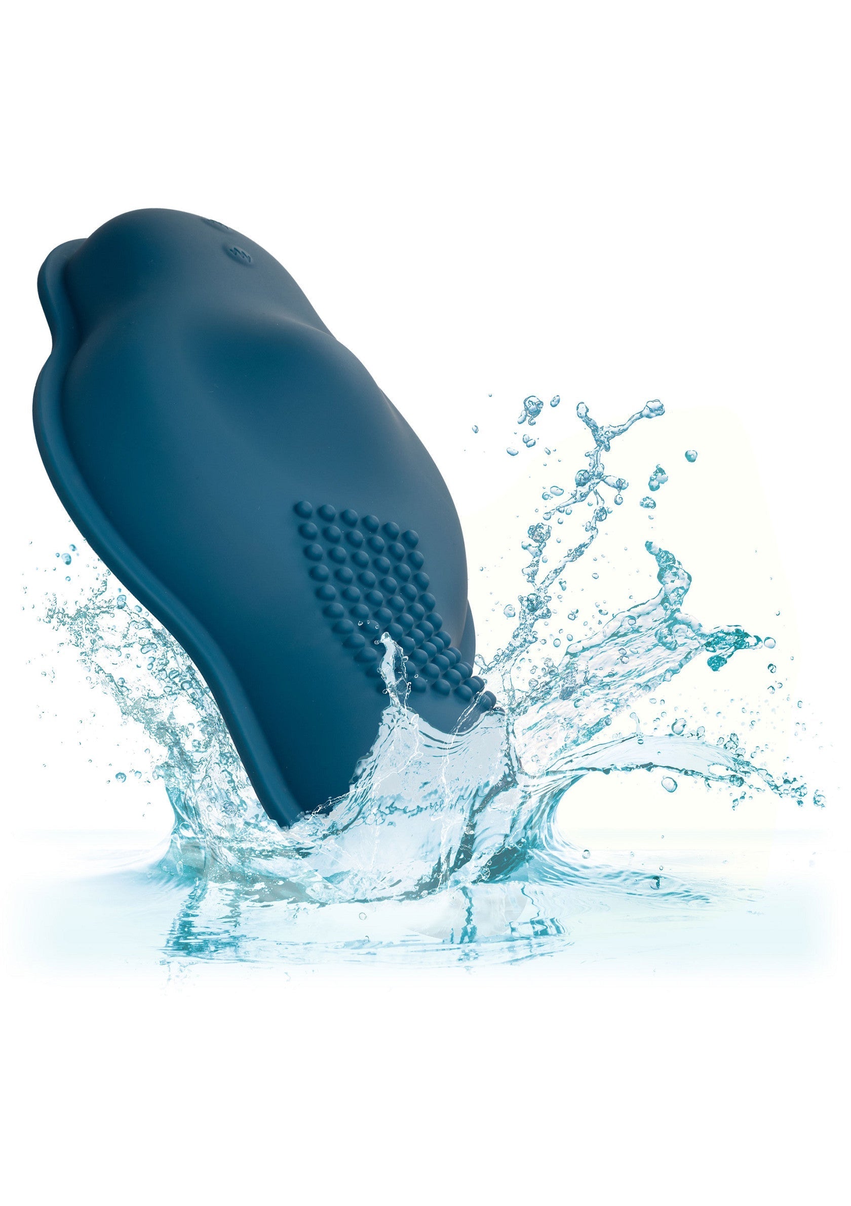 Masseur personnel bleu waterproof pour une utilisation sous l'eau.; Waterdichte blauwe persoonlijke vibrator voor gebruik onder water.; Waterproof blue personal massager for underwater use.