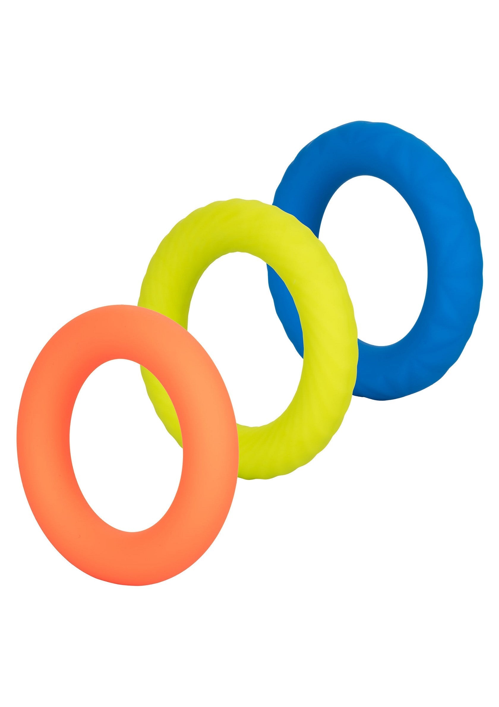 Anneaux colorés pour exercices de la main et des doigts. Améliore la force et la mobilité.; Kleurrijke ringen voor hand- en vinger oefeningen. Verbetert kracht en mobiliteit.; Colorful rings for hand & finger exercises. Improve strength & mobility. 
