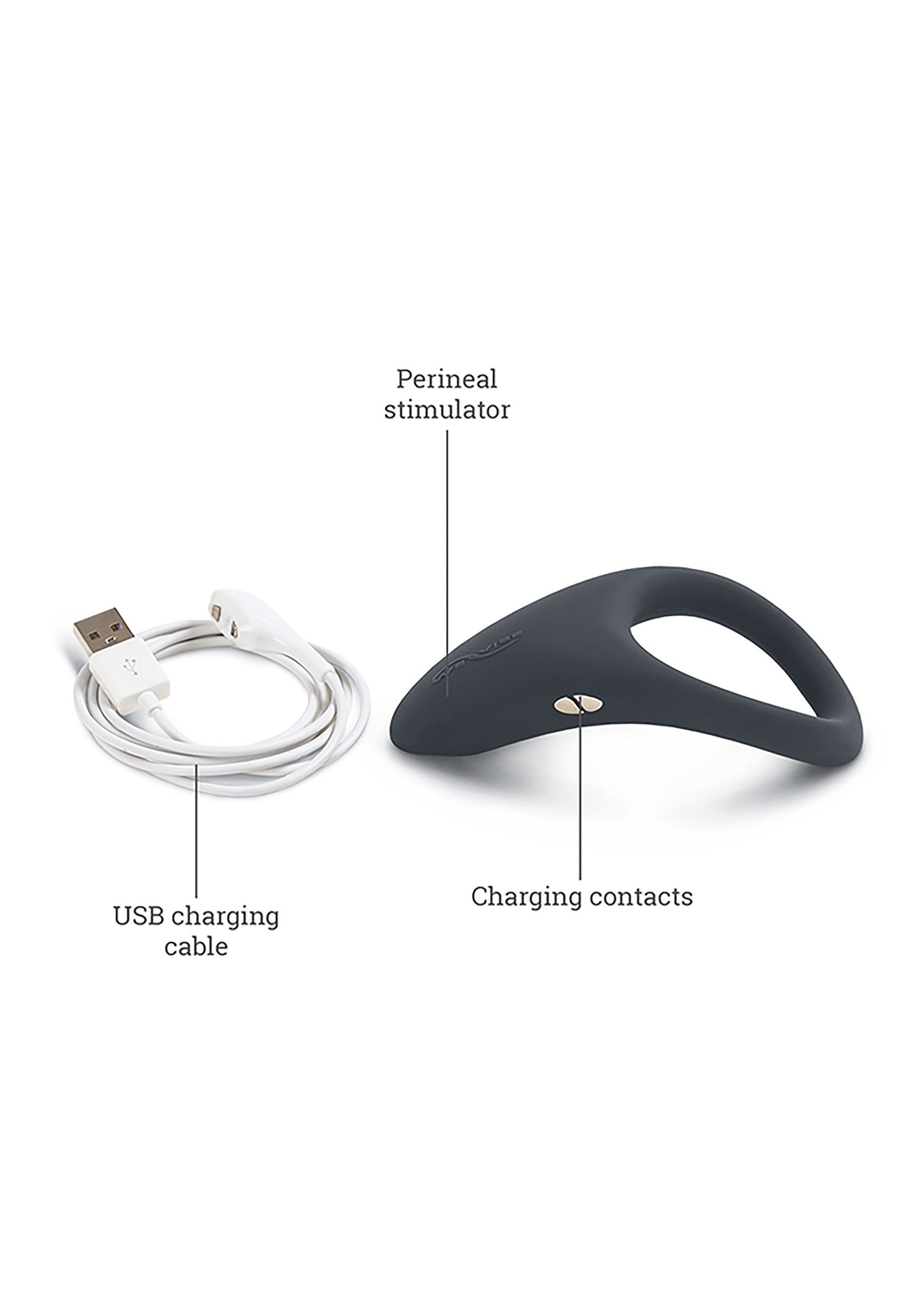 Stimulateur périnéal rechargeable avec câble USB pour une expérience intime et personnalisée.; Oplaadbare perineum stimulator met USB kabel voor een intieme en persoonlijke ervaring.; Rechargeable perineal stimulator with USB cable for an intimate and personal experience.