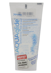 AQUAglide gel lubrifiant médical. Longue durée, soluble dans l'eau, testé dermatologiquement. Label Öko-Test.; AQUAglide medische glijmiddel. Langdurig, oplosbaar in water, dermatologisch getest. Met Öko-Test label.; AQUAglide medical lubricant gel. Long lasting, water-soluble, dermatologically tested. With Öko-Test label.