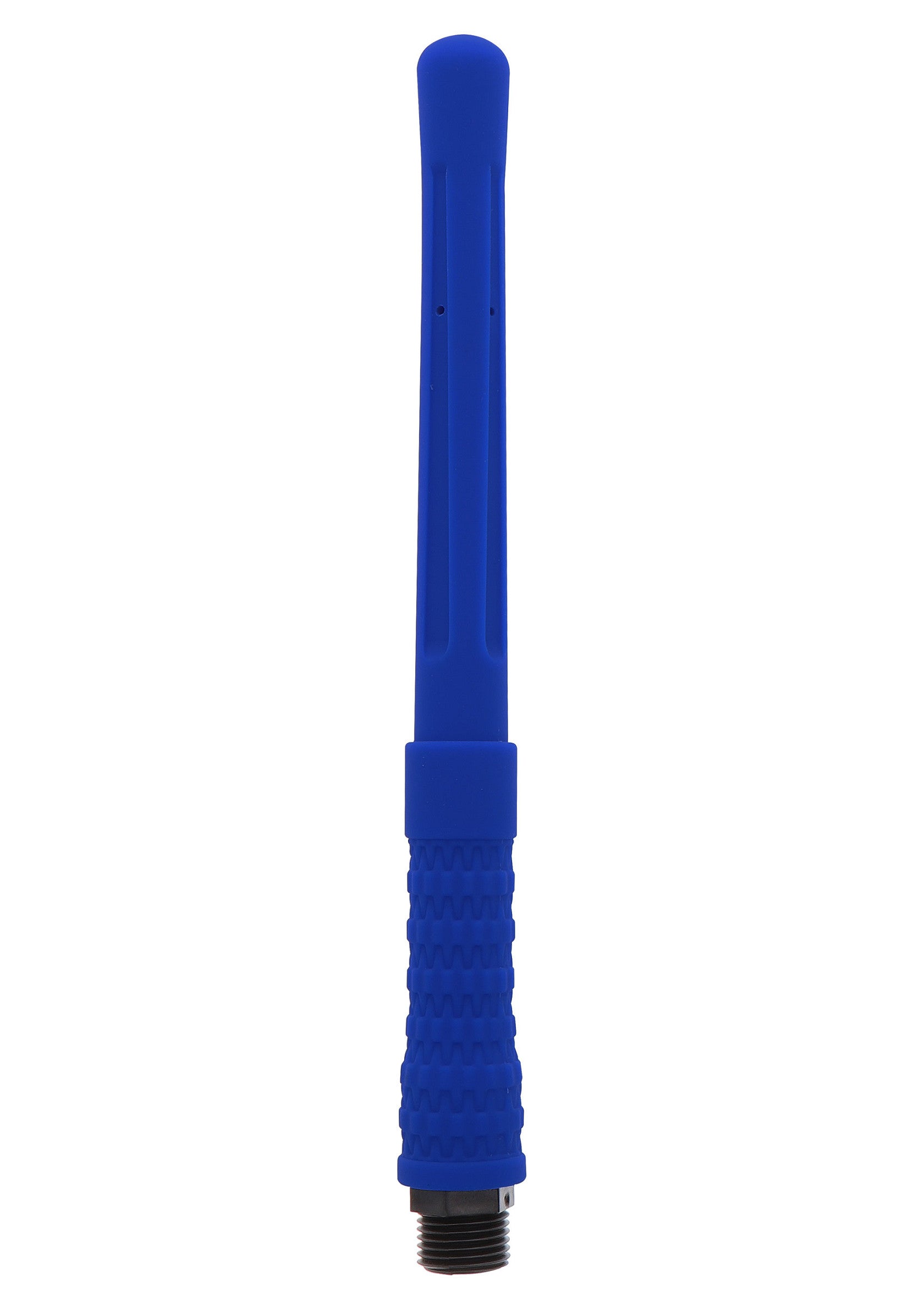 Embout bleu pour narguilé. Accessoire pour fumer avec prise en main texturée et embout ergonomique. ; Blauw mondstuk voor waterpijp. Rookaccessoire met getextureerde grip en ergonomisch mondstuk.; Blue hookah mouthpiece. Smoking accessory with textured grip and ergonomic tip.