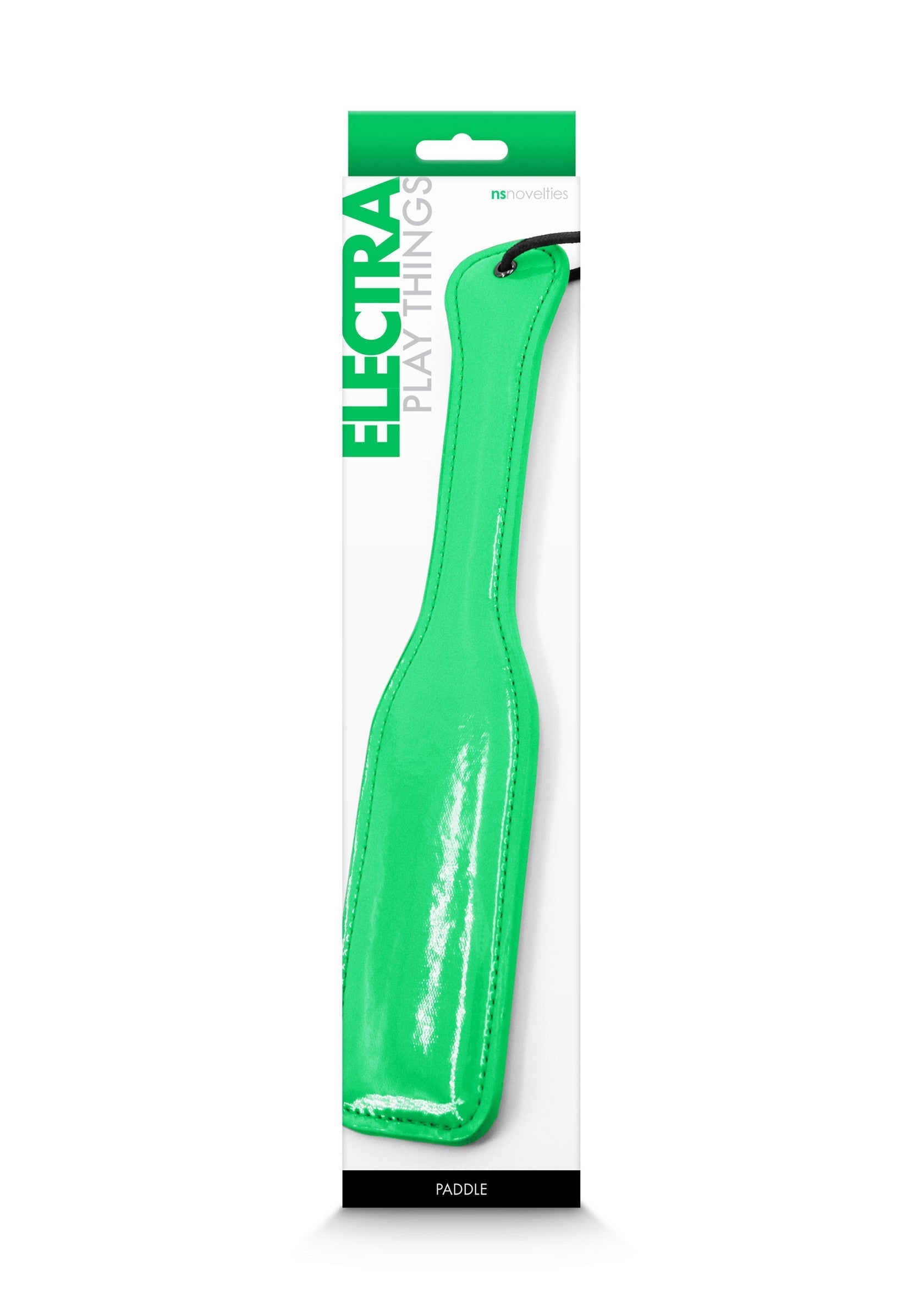 Palette Electra Play Things. Découvrez des sensations intenses avec cette palette verte brillante.; Electra Play Things Paddle. Ontdek intense sensaties met deze heldergroene paddle.; Electra Play Things Paddle. Explore intense sensations with this bright green paddle.