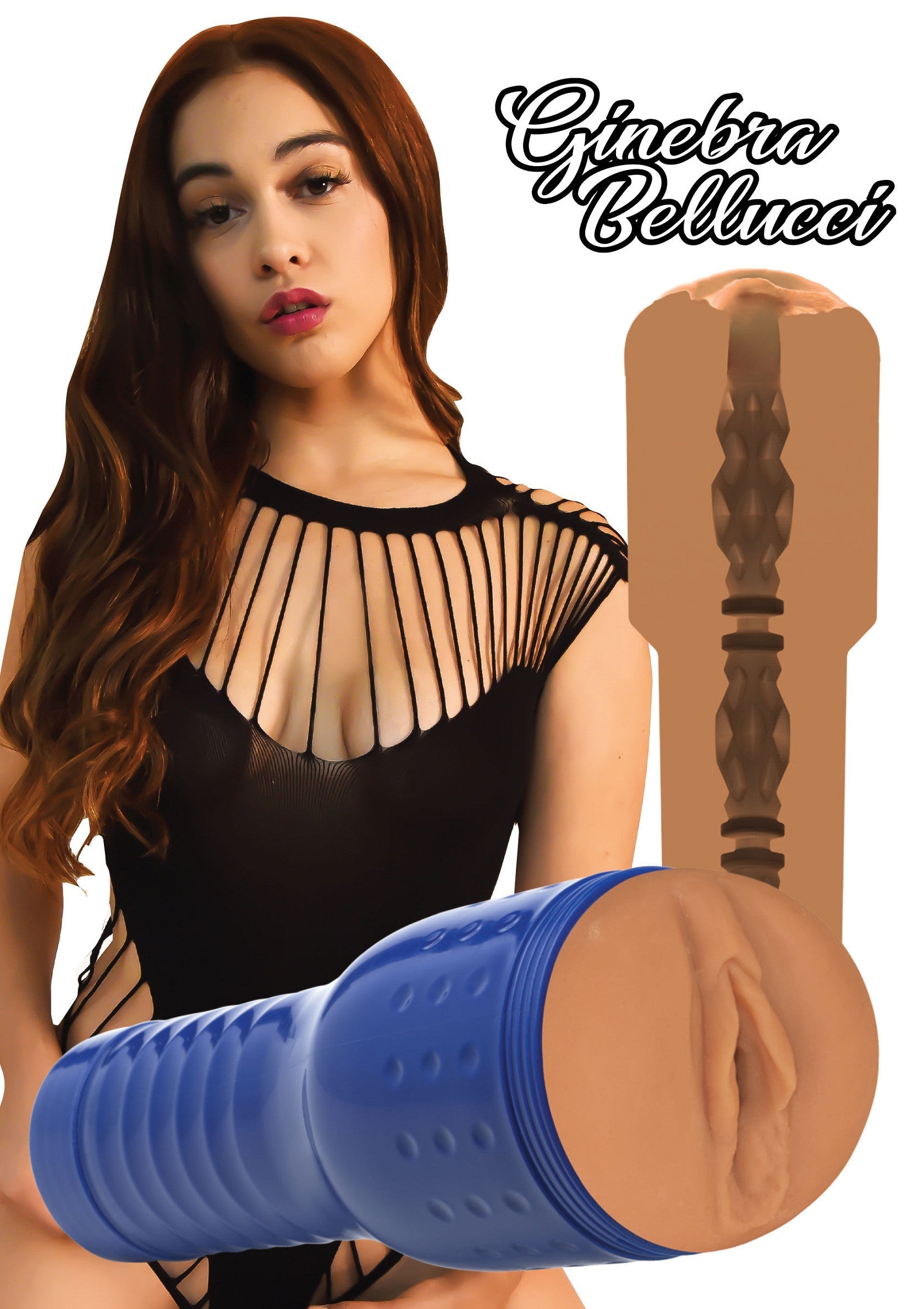 Gode réaliste Ginebra Bellucci. Un plaisir intense garanti.; Ginebra Bellucci realistische masturbator. Gegarandeerd intens plezier.; Ginebra Bellucci realistic stroker. Guaranteed intense pleasure.