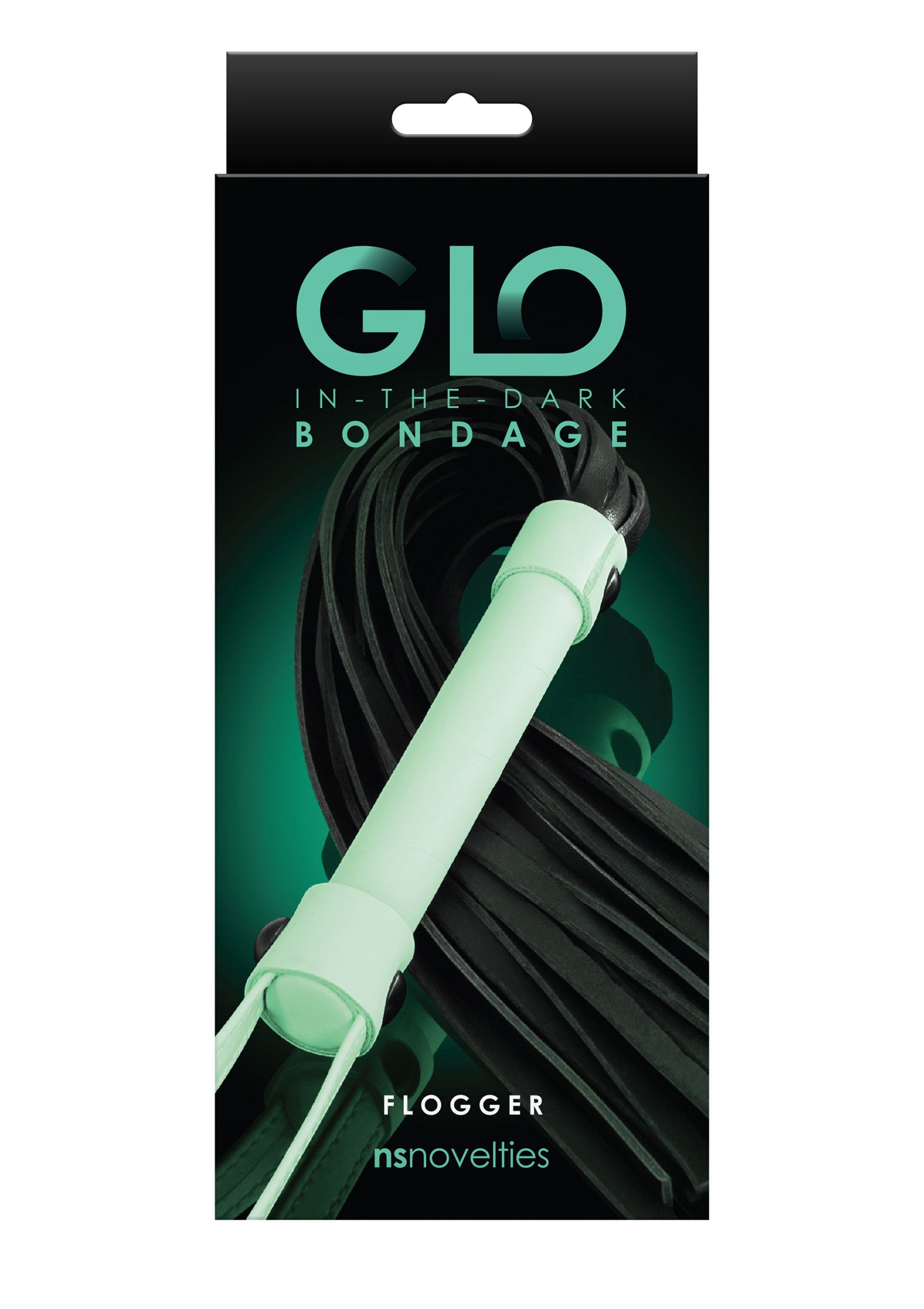 Cravache GLO In The Dark Bondage. Pimentez vos jeux coquins avec cet accessoire érotique lumineux. Idéal pour les jeux de rôle et la soumission.; GLO In The Dark Bondage zweep. Fleur je stoutste spelletjes op met dit lichtgevende erotische accessoire. Ideaal voor rollenspellen en onderwerping.; GLO In The Dark Bondage flogger. Spice up your naughtiest games with this glow-in-the-dark erotic accessory. Ideal for role play and submission.