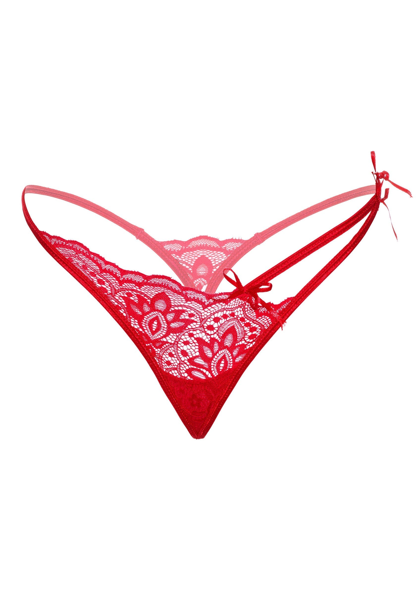 String en dentelle rouge, lingerie sexy pour une nuit coquine et romantique. ; Rode kanten string, sexy lingerie voor een ondeugende en romantische nacht. ; Red lace thong, sexy lingerie for a naughty and romantic night. 