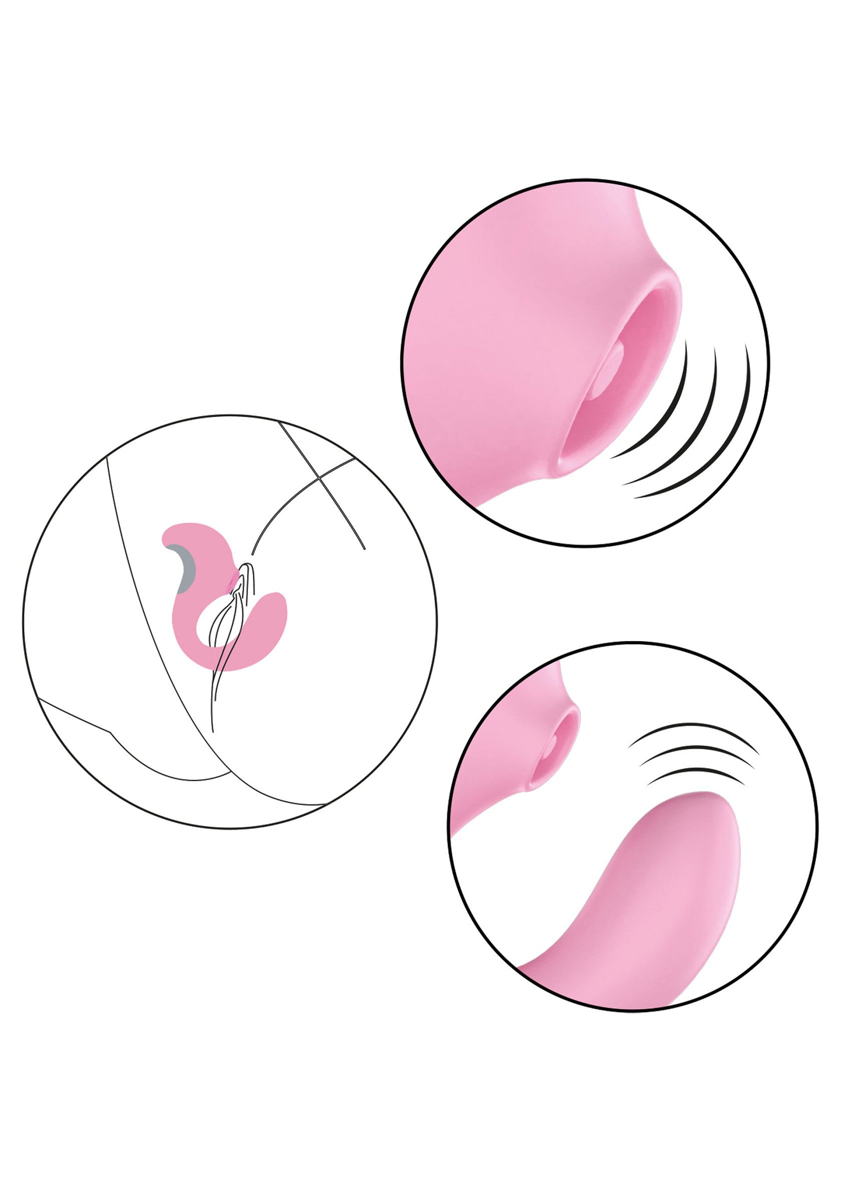 Vibromasseur clitoridien rose stimulant le plaisir féminin.; Roze clitoris vibrator voor stimulatie en vrouwelijk genot.; Pink clitoral vibrator for stimulation and feminine pleasure.