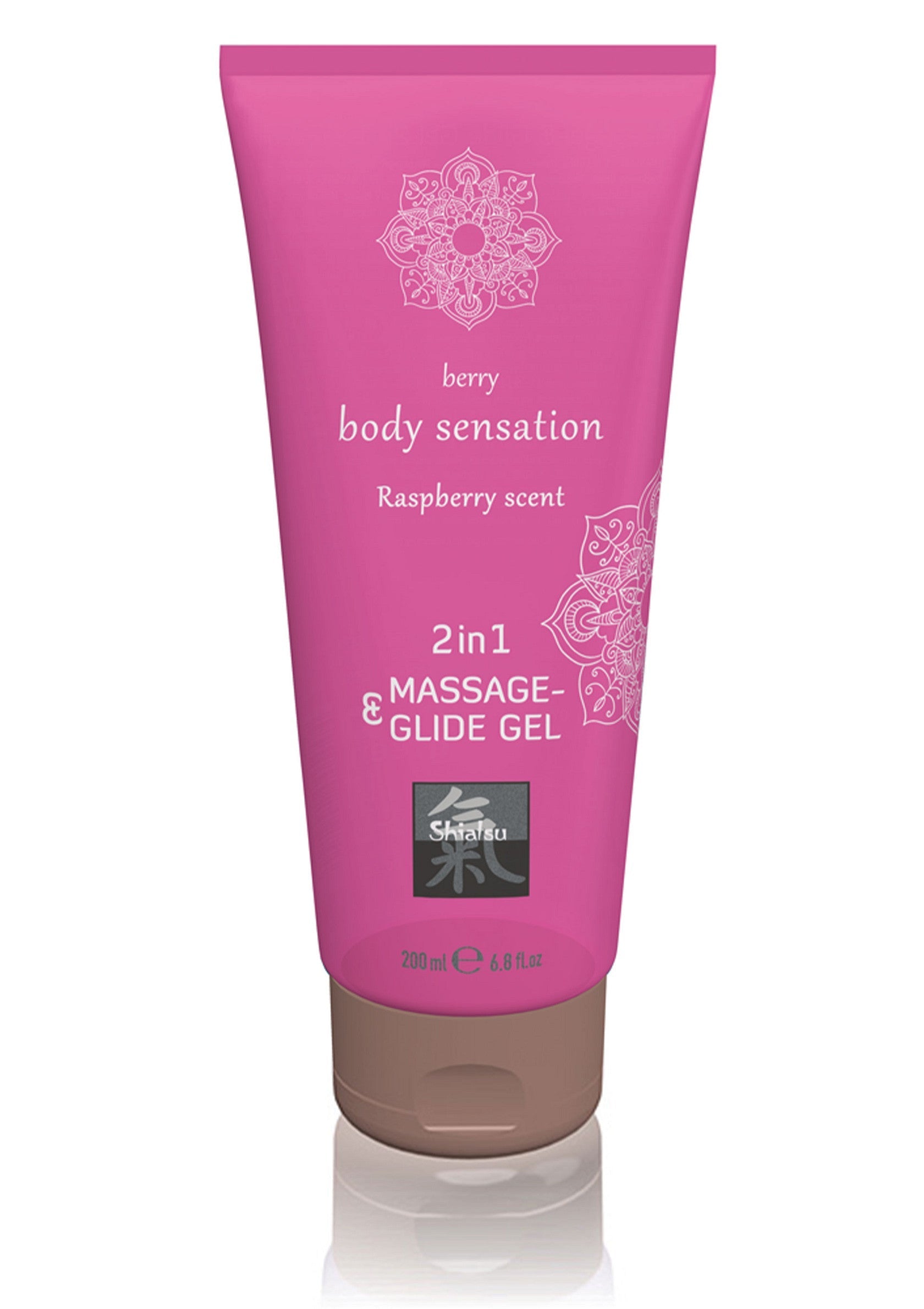 Gel de massage 2 en 1 Shiatsu, senteur framboise. Pour une expérience sensorielle douce et agréable. ; Shiatsu 2-in-1 massage gel met frambozengeur. Voor een zachte, aangename sensuele ervaring.; Shiatsu 2-in-1 massage gel with raspberry scent. For a soft, pleasurable sensual experience.