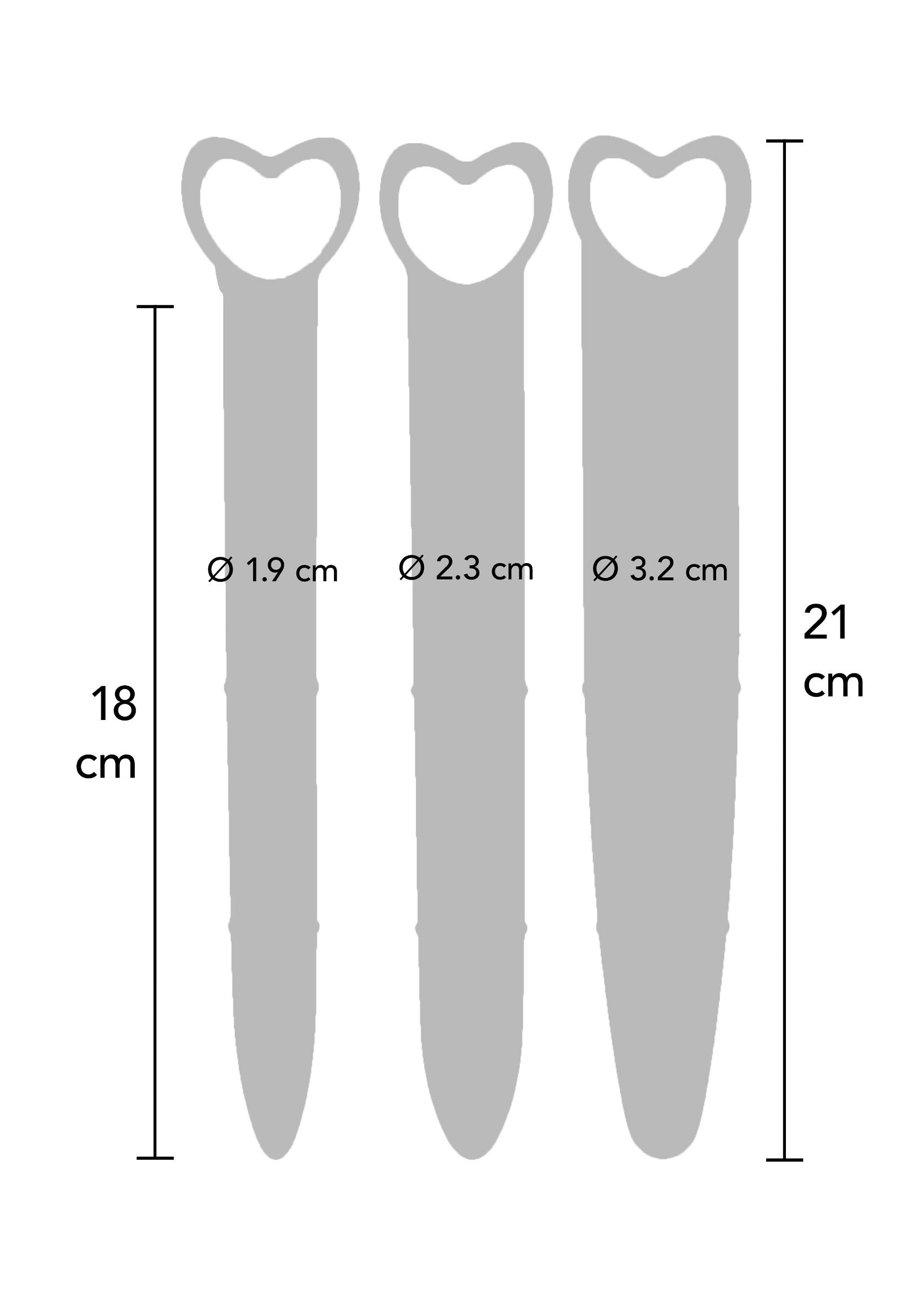 Mae B Silicone Vaginal Dilators 3pcs