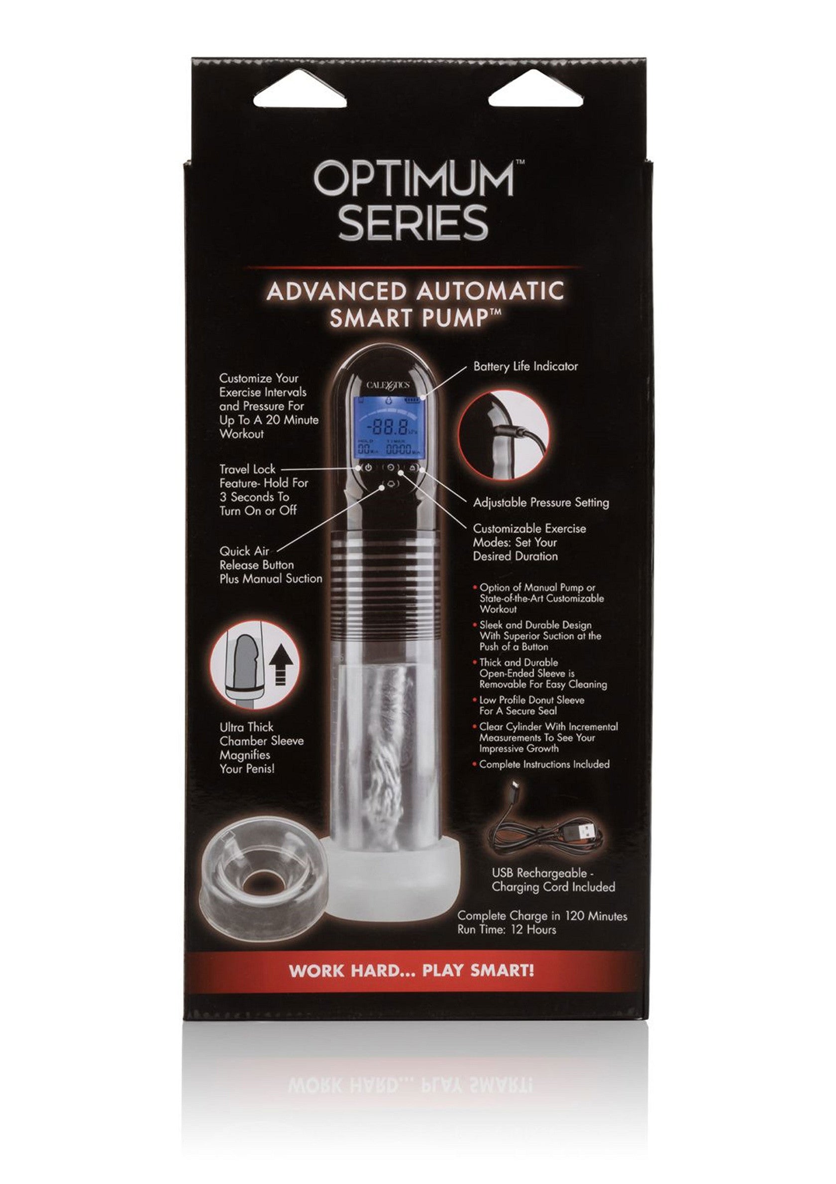 Pompe pénienne automatique Optimum Series pour une croissance masculine impressionnante et personnalisée.; Optimum Series automatische penispomp voor indrukwekkende, gepersonaliseerde mannelijke groei.; Optimum Series automatic penis pump for impressive, customized male enhancement.