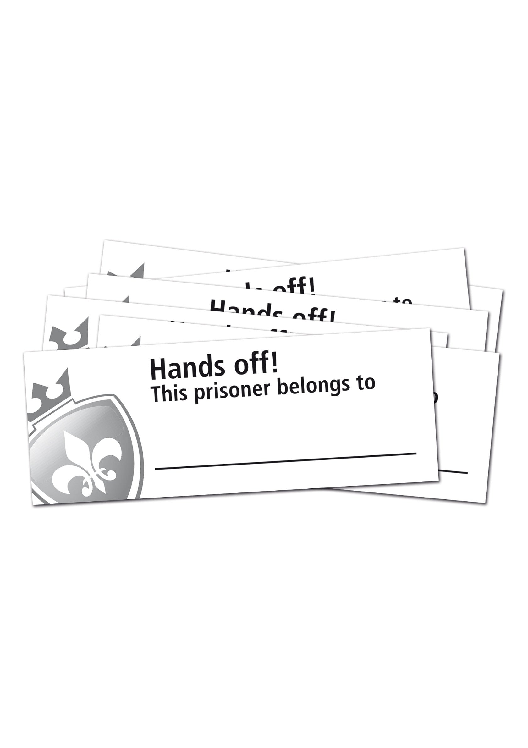 Étiquettes de propriété "Mains hors" pour identifier vos biens de manière ludique. Parfaites pour les fêtes!; "Handen af!" Eigendomsstickers om spullen op een leuke manier te labelen. Ideaal voor feestjes en evenementen!; "Hands Off!" Property labels to tag items playfully. Great for parties, events, and personalizing belongings!
