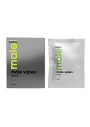 Lingettes retardantes Cobeco Male, pour une performance prolongée. Discrètes et efficaces.; Cobeco Male Delay Wipes, voor een langer durende prestatie. Discreet en effectief.; Cobeco Male Delay Wipes, for extended performance. Discreet and effective.