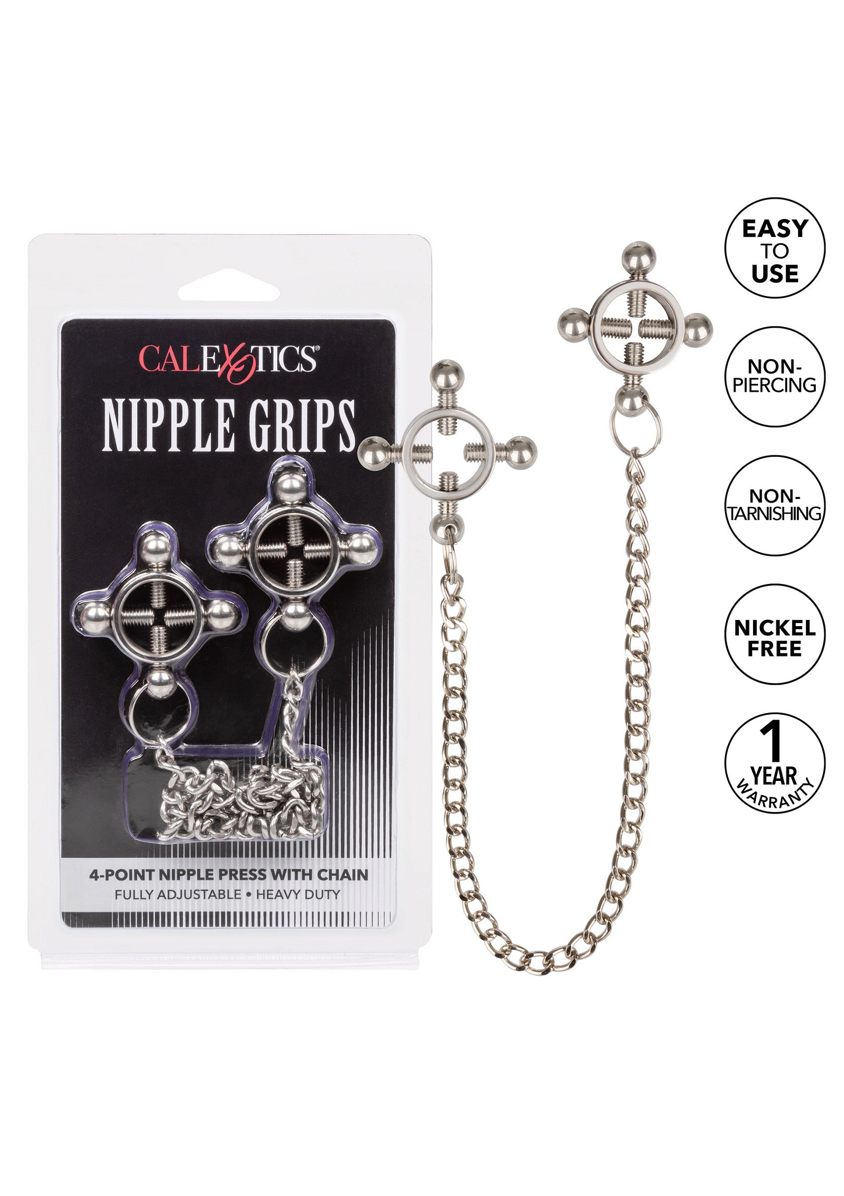 CalExotics 4 Point Nipple Press with Chain