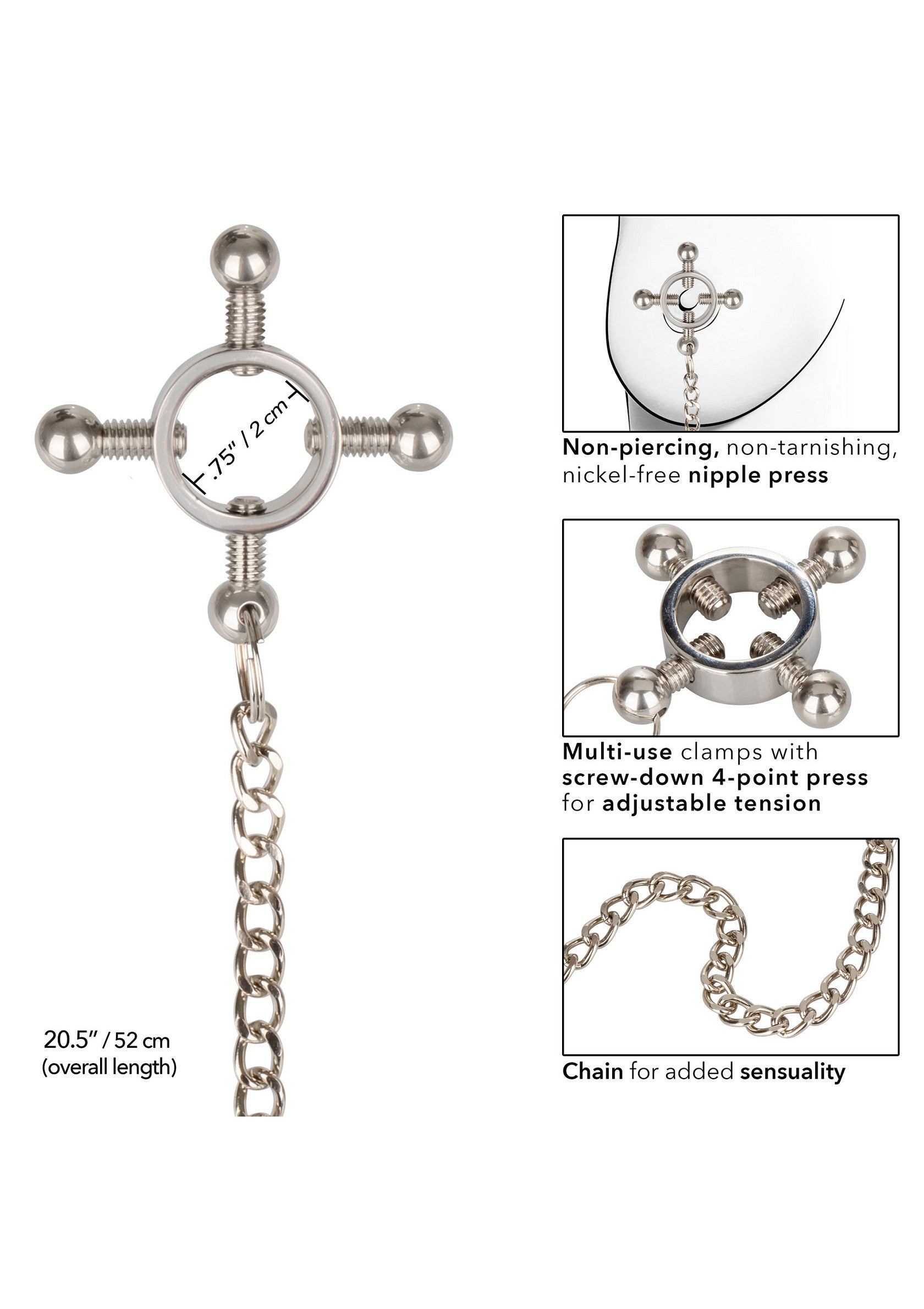CalExotics 4 Point Nipple Press with Chain